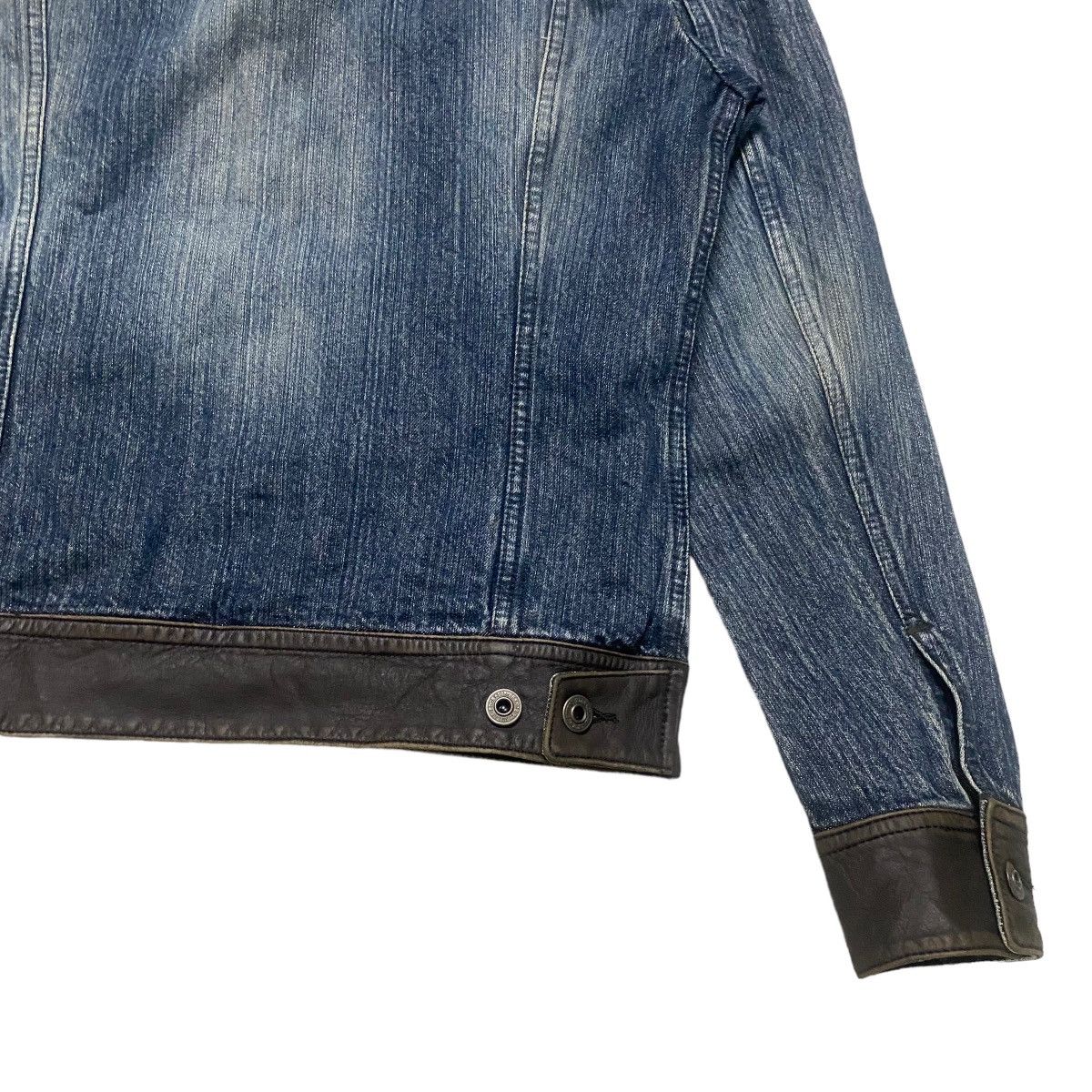 Le Grande Bleu (L.G.B.) Difference Rupert Denim Jacket Leather Trimmed LGB Size US M / EU 48-50 / 2 - 9 Thumbnail