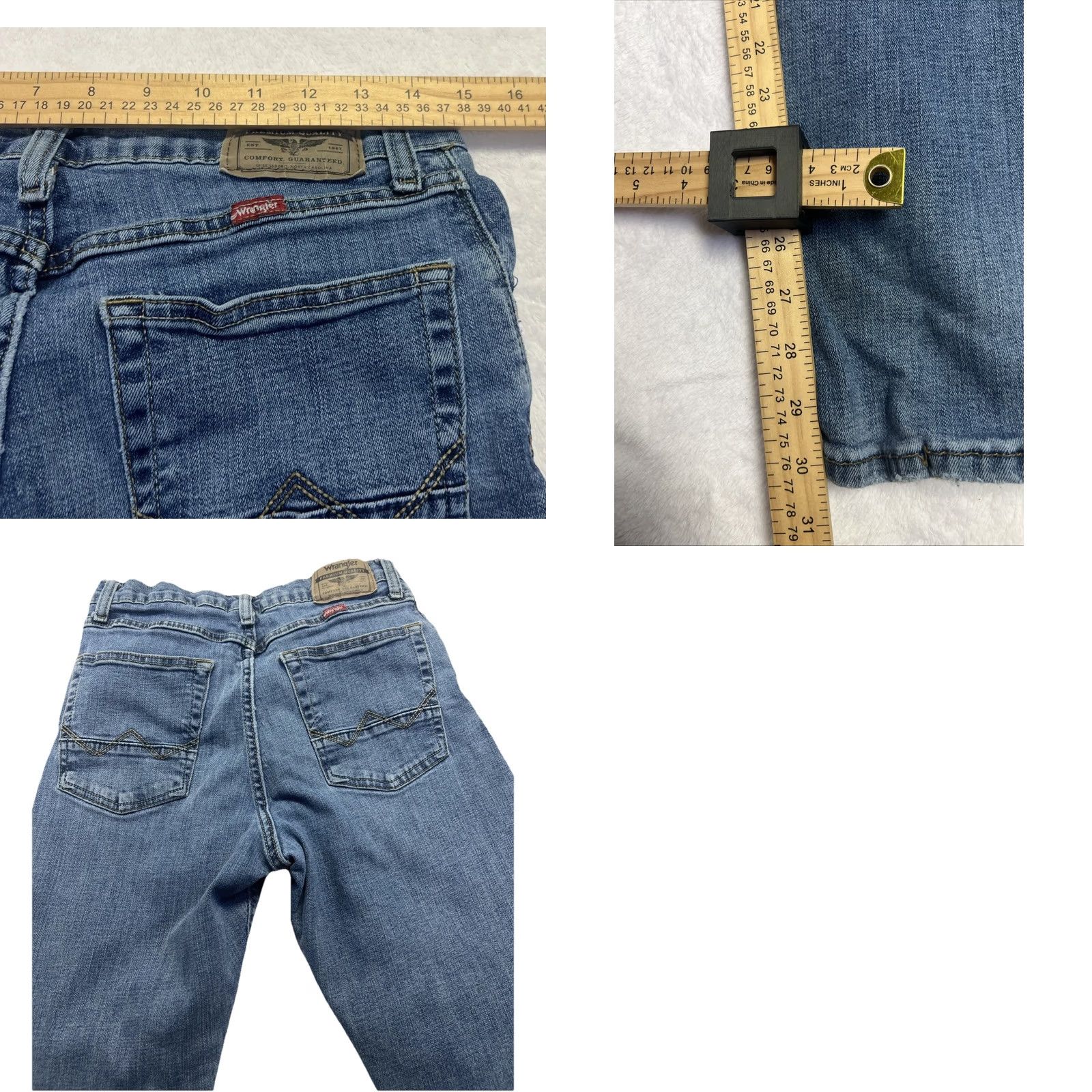 Wrangler Wrangler Jeans Bootcut Men 29x30 Medium Wash Stretch Cotton Denim Zip Button Regular 29 Waist 30 Inseam Blue Size US 29 - 8 Thumbnail