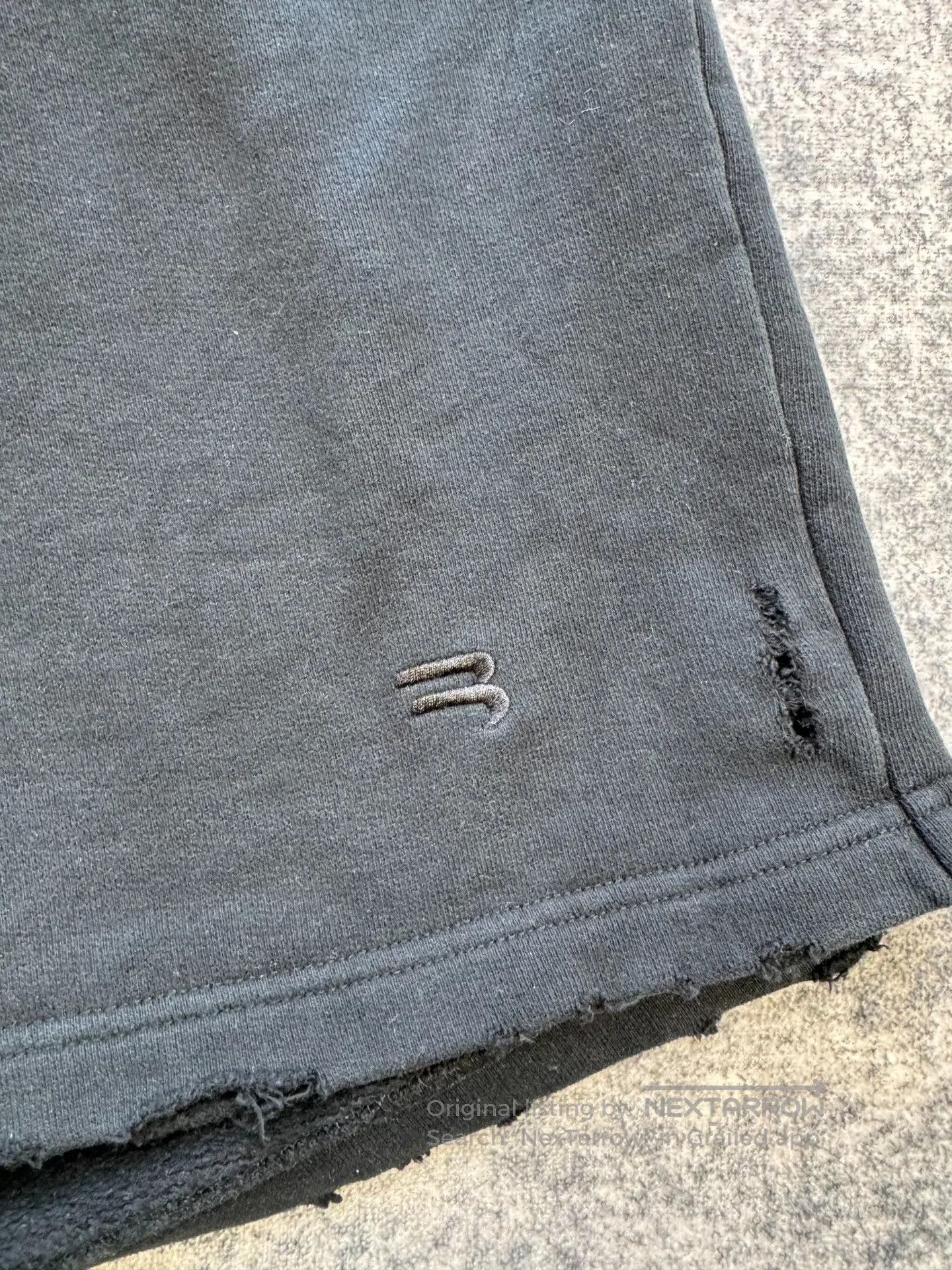 Balenciaga Balenciaga Black Double Swoosh Embroidery Heavy Destroyed Size US 30 / EU 46 - 2 Thumbnail
