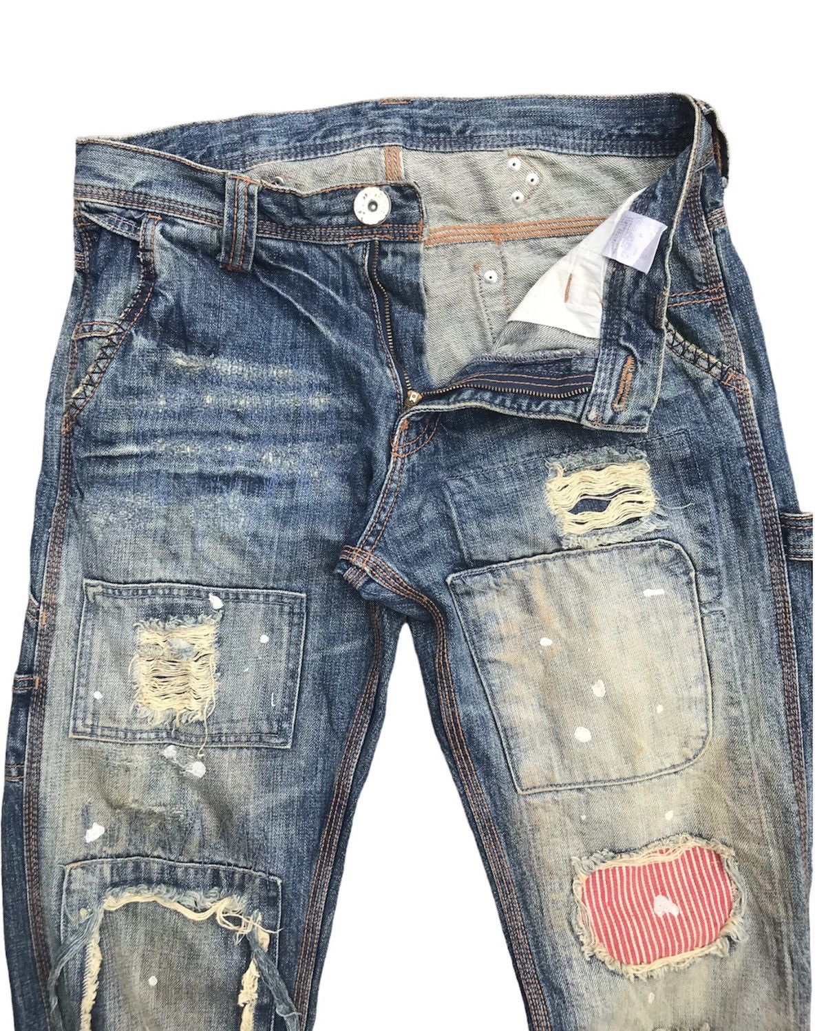 If Six Was Nine Back Vintage Distressed Denim Size US 32 / EU 48 - 4 Thumbnail
