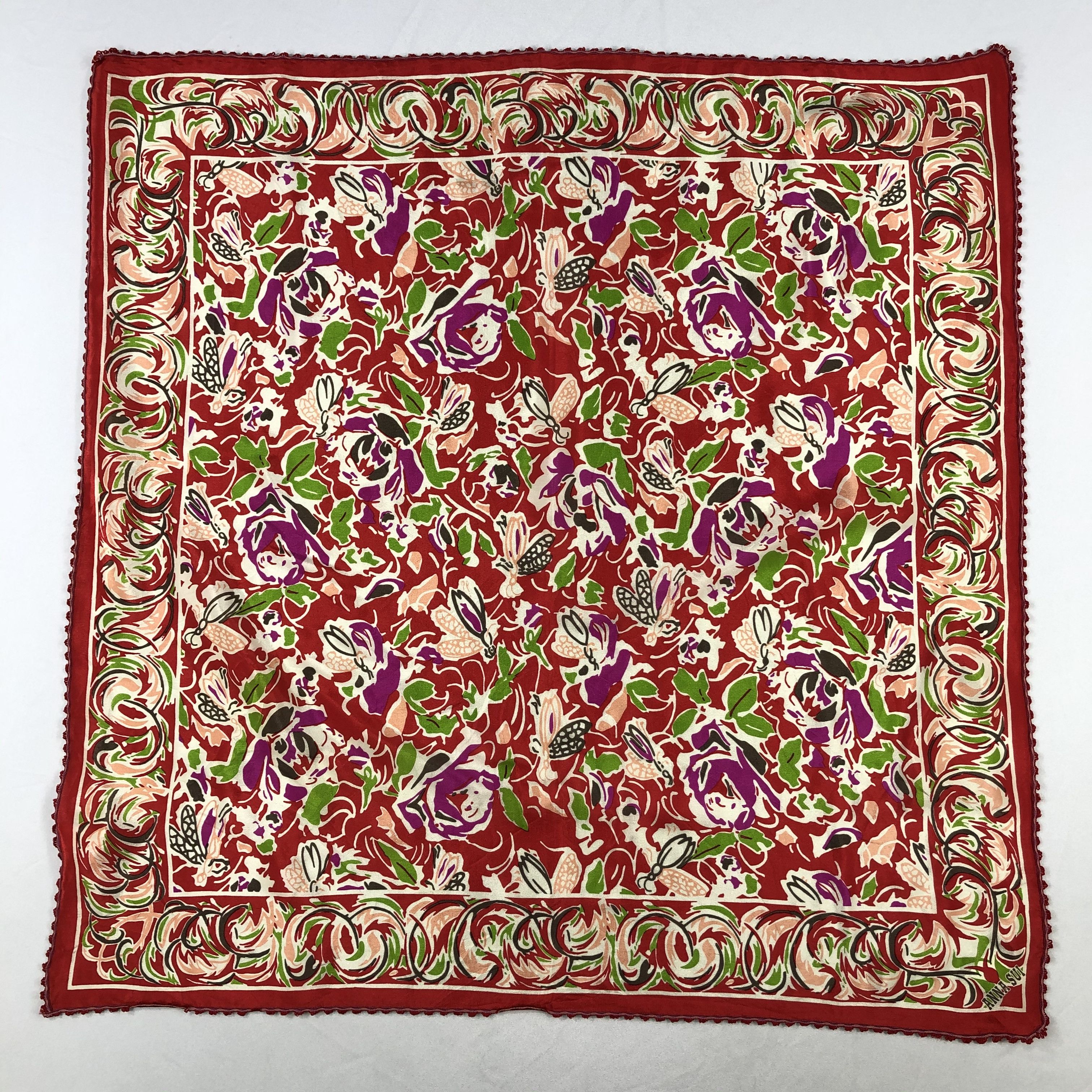 Anna Sui Vintage Anna Sui Silk Scarf Size ONE SIZE - 2 Thumbnail
