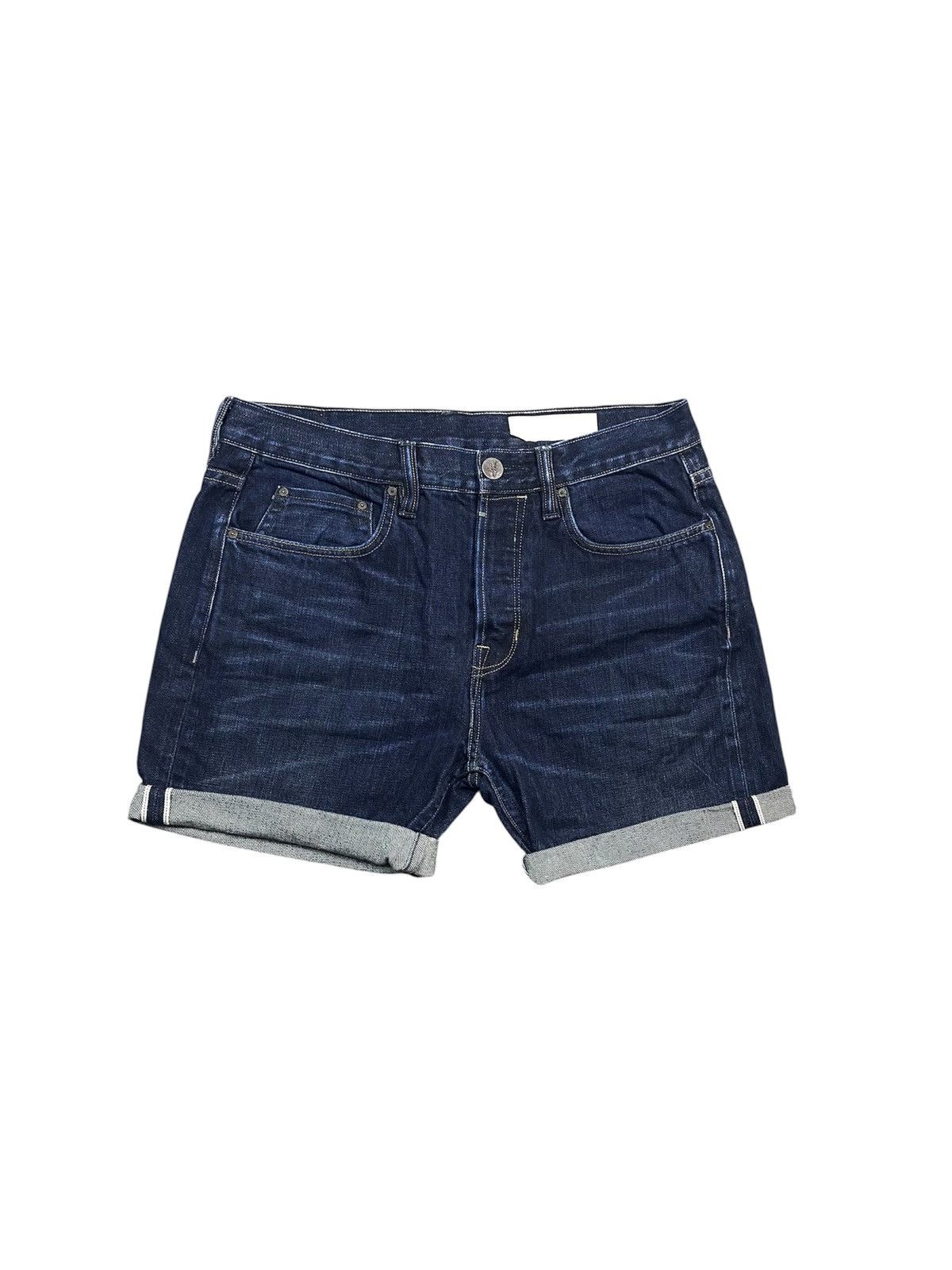 Allsaints Allsaints Deathstar Iggy Selvedge Distressed Denim Shorts Size US 32 / EU 48 - 1 Thumbnail