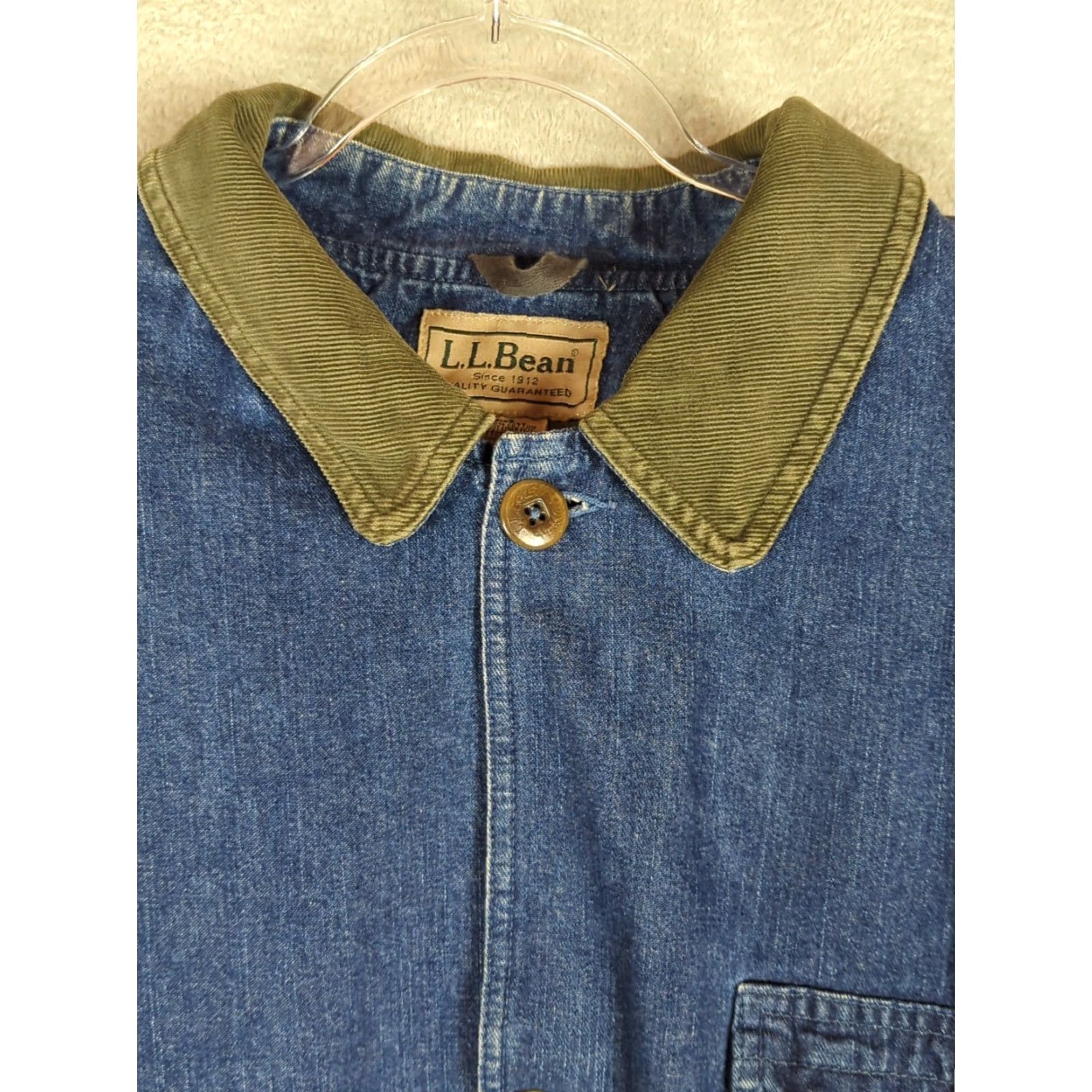 Vintage VINTAGE LL Bean Denim Barn Coat Men 2XL Tall Chore Jacket 90s Y2K denim coat blue Size US XXL / EU 58 / 5 - 5 Thumbnail