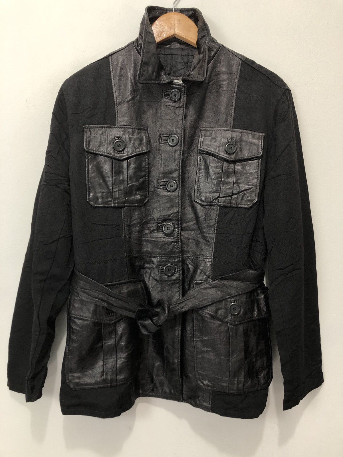 Vintage Vintage Thalia Rayon Cowhide Leather Jacket Made In Italy Size US M / EU 48-50 / 2 - 2 Thumbnail