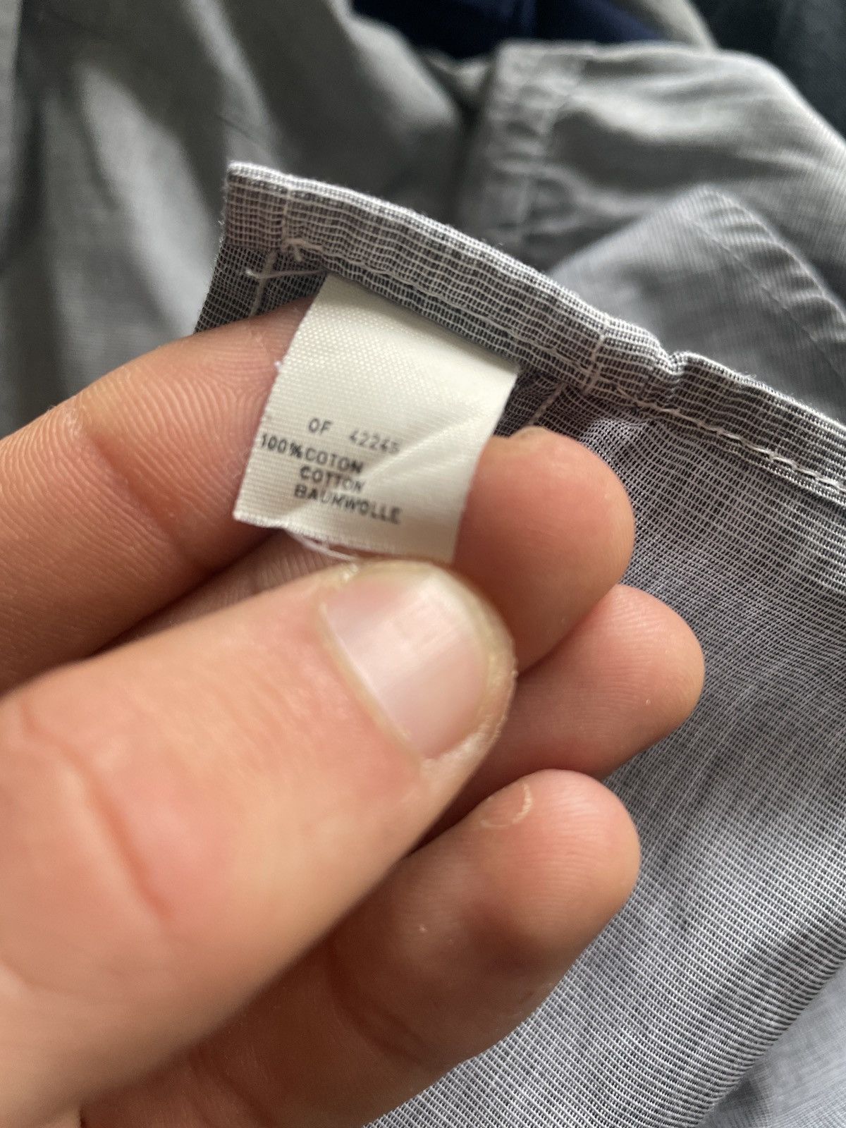 Dior Cristian Dior Shirt Pur Coton Longsleeve Cufflinks Graphites Size US XL / EU 56 / 4 - 12 Thumbnail