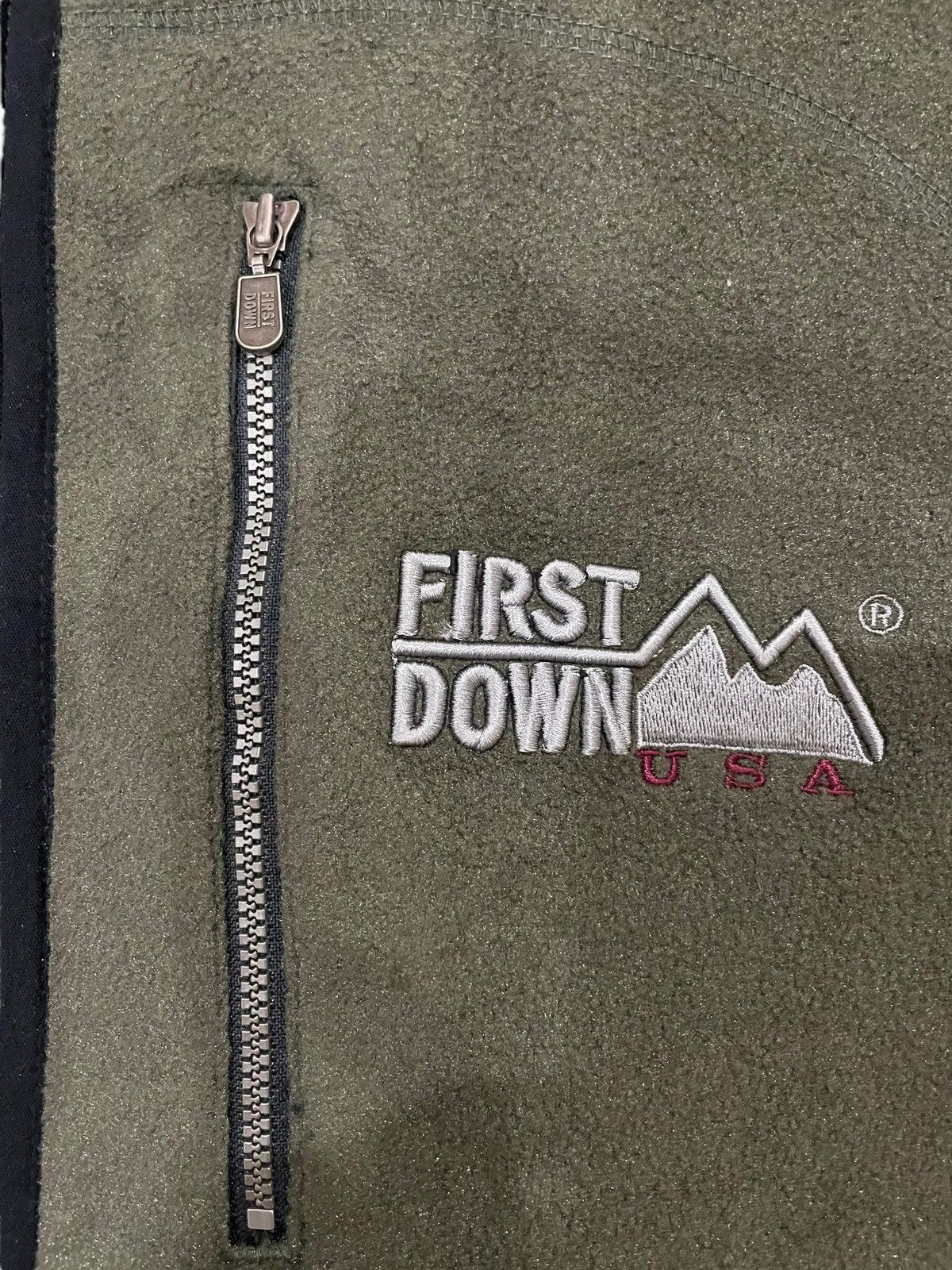 Other Y2K FIRST DOWN USA Fleece Sherpa Faux Zipped Jacket Size US XXL / EU 58 / 5 - 7 Thumbnail