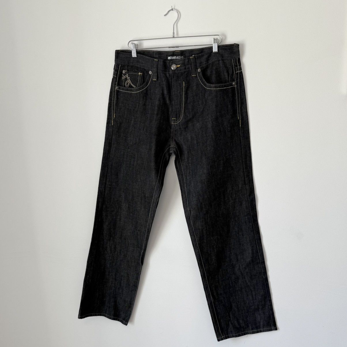 Ecko Unltd. Vtg 2000s Ecko Unltd Baggy Raw Indigo Jeans Skater Y2K JNCO Size US 36 / EU 52 - 5 Thumbnail