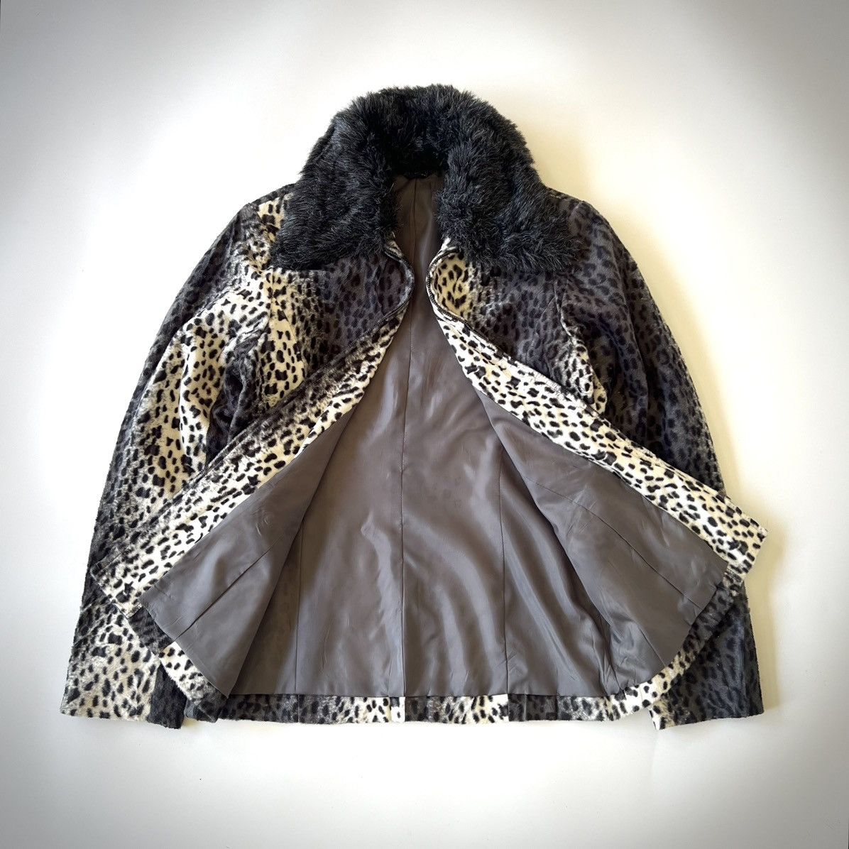 Japanese Brand Mon Refrain Japan Leopard Pattern Fur Jacket Y2K Size S / US 4 / IT 40 - 2 Thumbnail