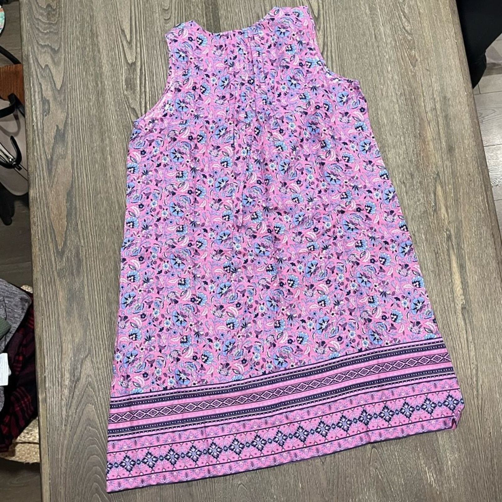 Vintage J. Jill Womens Small Shift Dress Print Split V-Neck Sz S Size S / US 4 / IT 40 - 7 Thumbnail
