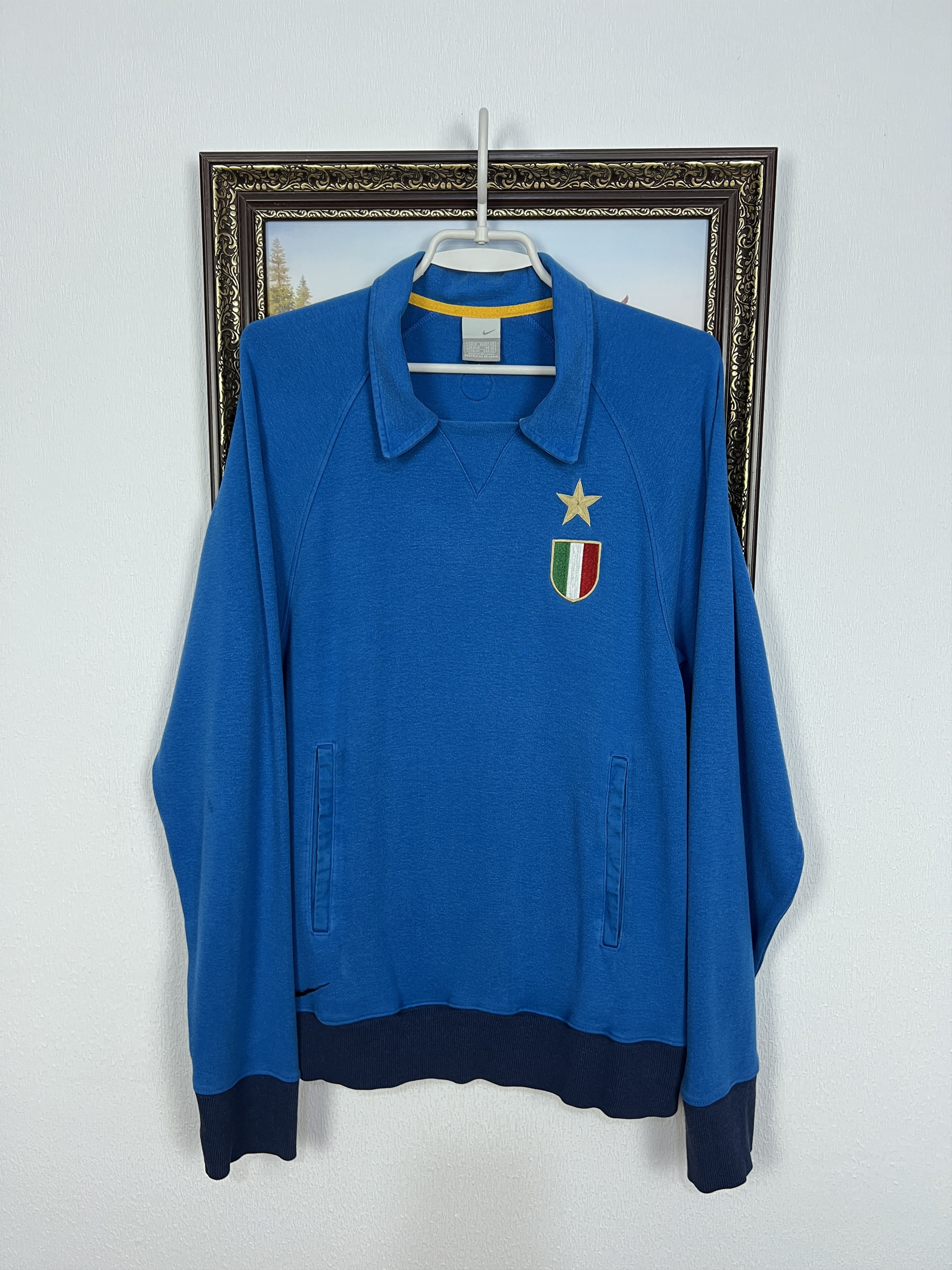 Nike Vintage Nike Inter Milan Football Sweatshirt Blue Track Top Size US M / EU 48-50 / 2 - 1 Thumbnail