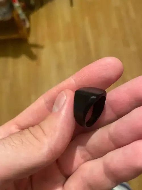 VIBE Black Square Classic Ring Size ONE SIZE - 2 Thumbnail