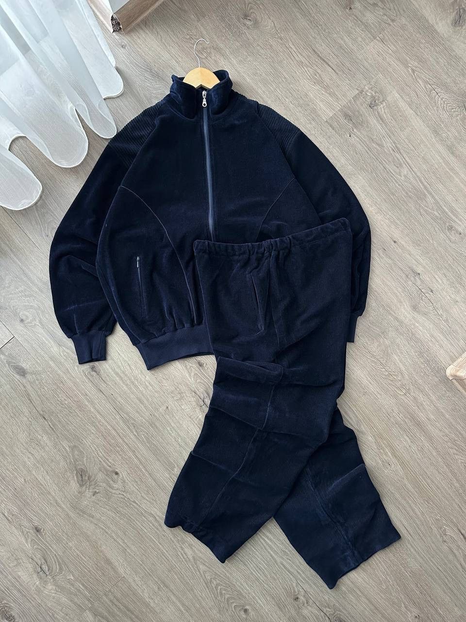 Vintage Vintage Japanese ISA Switzerland Blue Velvet Tracksuit Size 38R - 2 Thumbnail