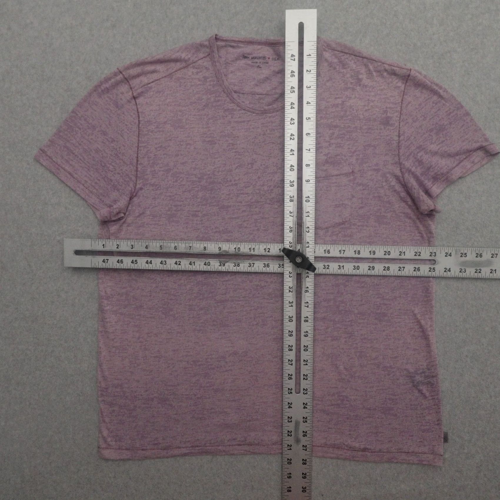 John Varvatos John Varvatos T-Shirt Mens XL Red V-Neck Short Sleeve Burnout 23X28 Size US XL / EU 56 / 4 - 3 Thumbnail