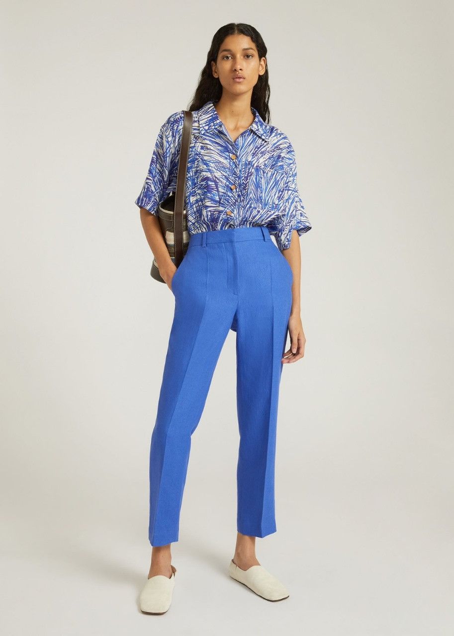 Loro Piana o1srvl11e0524 Shirt in Blue Size M / US 6-8 / IT 42-44 - 3 Thumbnail
