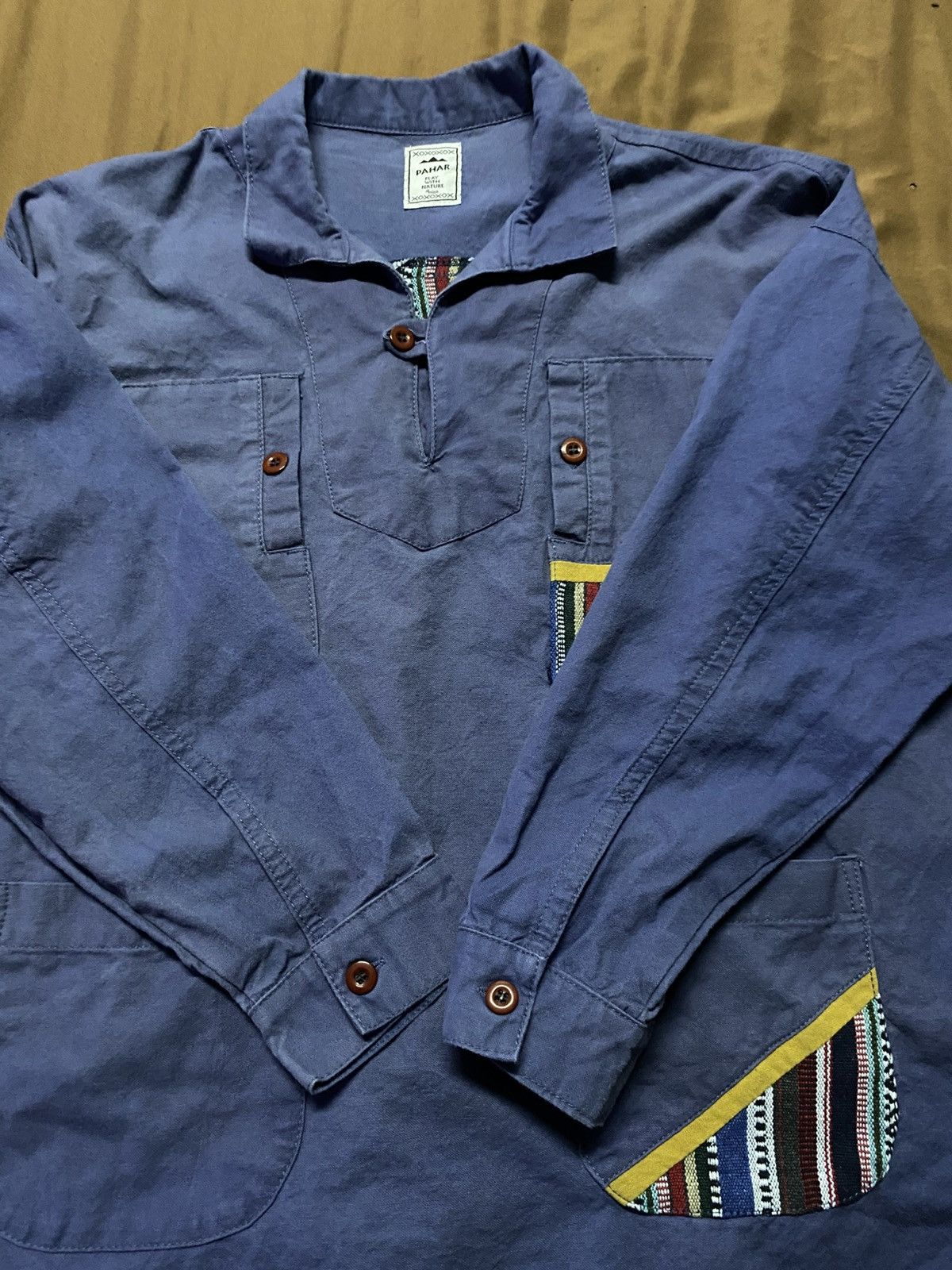 Japanese Brand Pahar by Amina Multipocket Navy Shirt Size US L / EU 52-54 / 3 - 4 Thumbnail