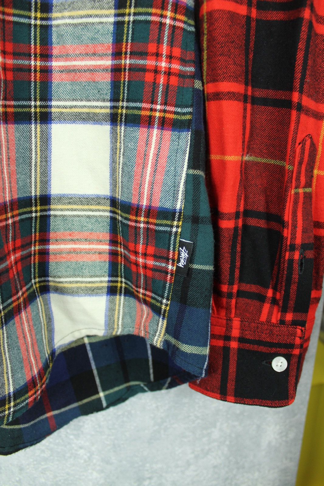 Stussy Vintage STUSSY Mix Plaid patchwork flannel S/M Size US S / EU 44-46 / 1 - 5 Thumbnail