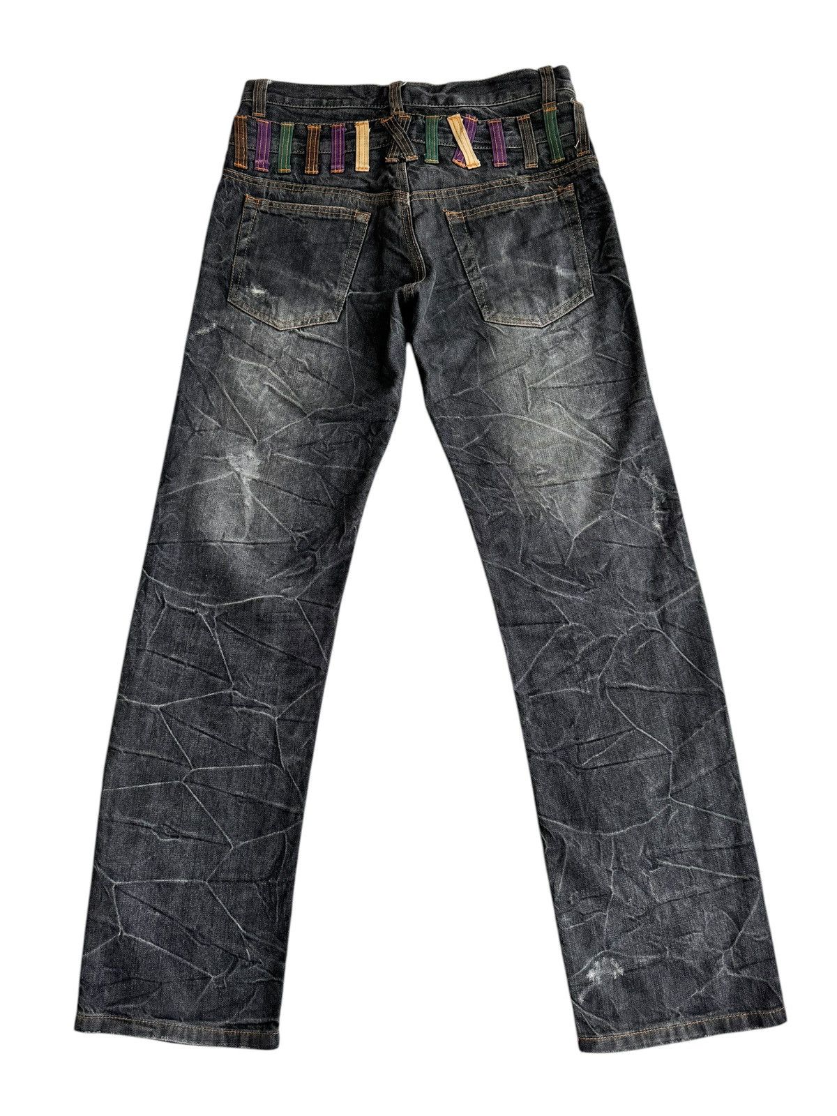 Japanese Brand × Le Grande Bleu (L.G.B.) 🔥Japanese Brand Nylaus Double Waist Distressed Jeans Size US 32 / EU 48 - 5 Thumbnail
