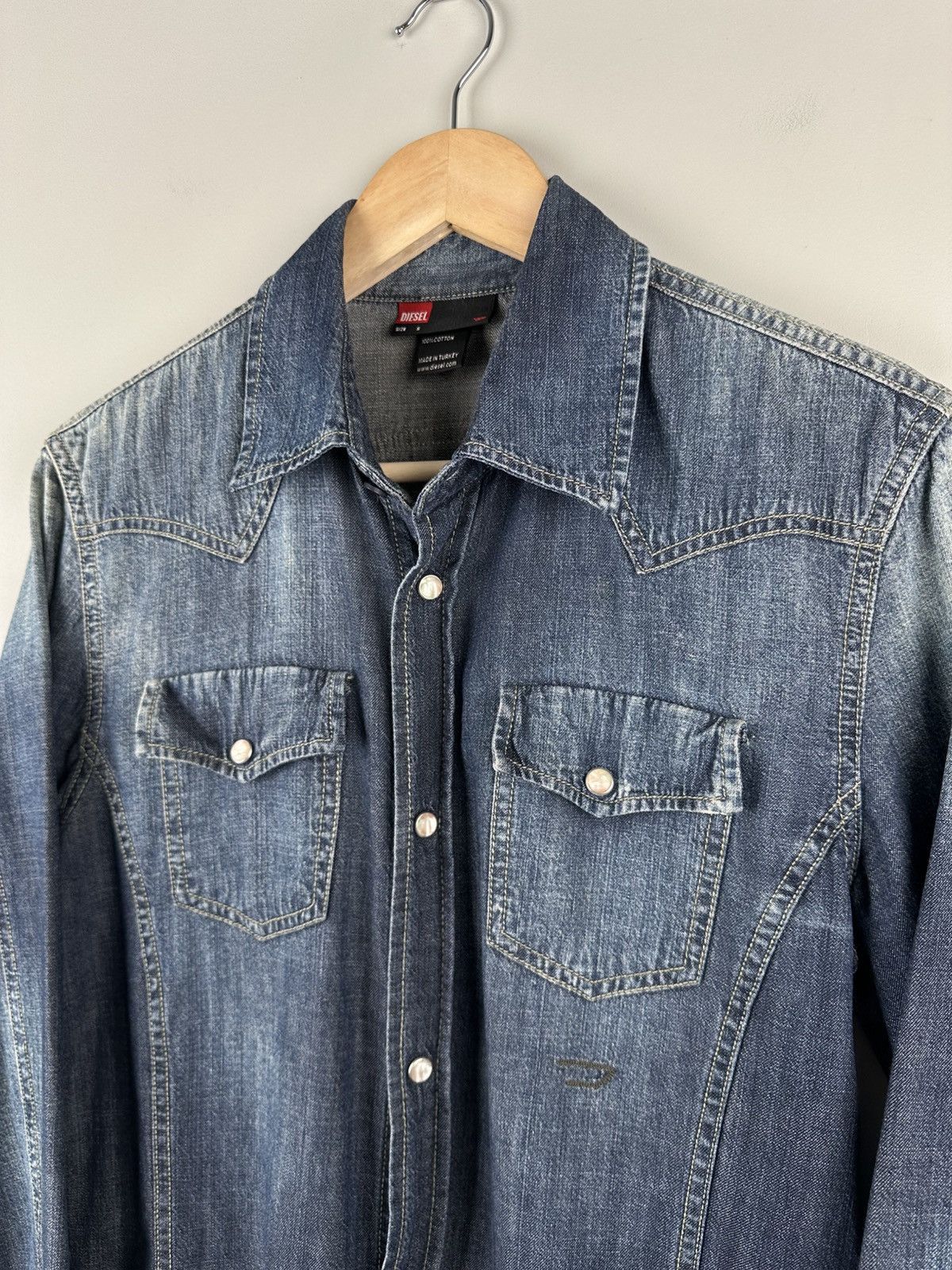 Diesel Vintage Y2k Diesel Denim Western Shirt Size US S / EU 44-46 / 1 - 3 Thumbnail