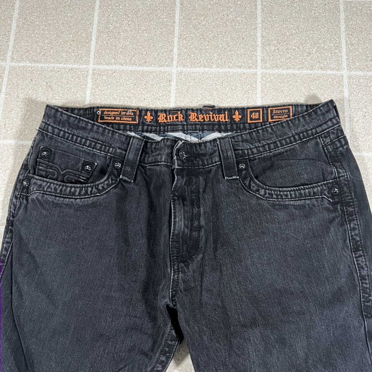 Rock Revival Rock Revival Mens Black Jean Sz 40 Steven Straight Denim Y2K Size US 40 / EU 56 - 5 Thumbnail