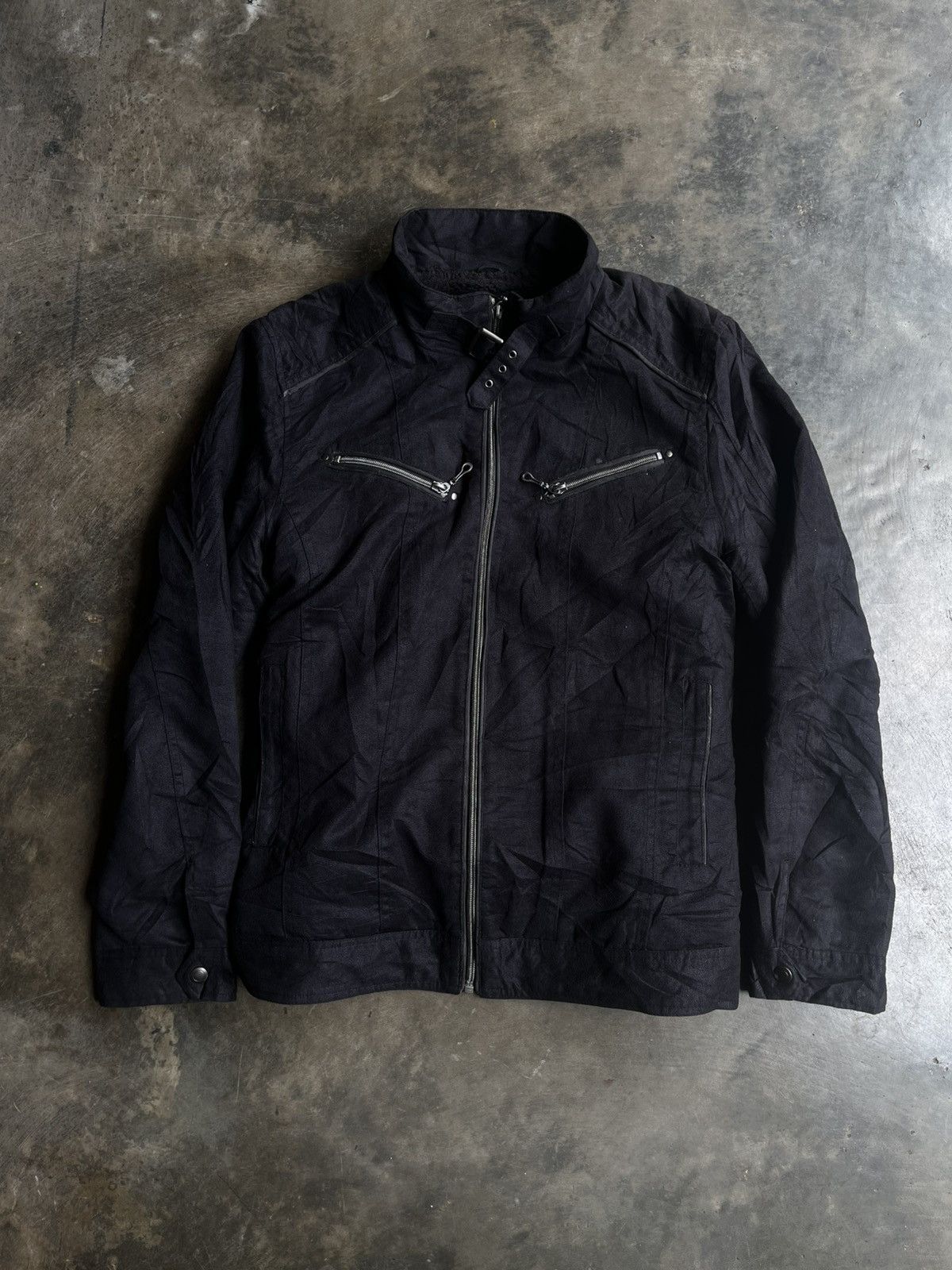 Isamu Katayama Backlash JAPANESE 00’s LOUIS CHAVLON BIKERS FUR ZIPP BONDAGE JACKET Size US L / EU 52-54 / 3 - 1 Thumbnail