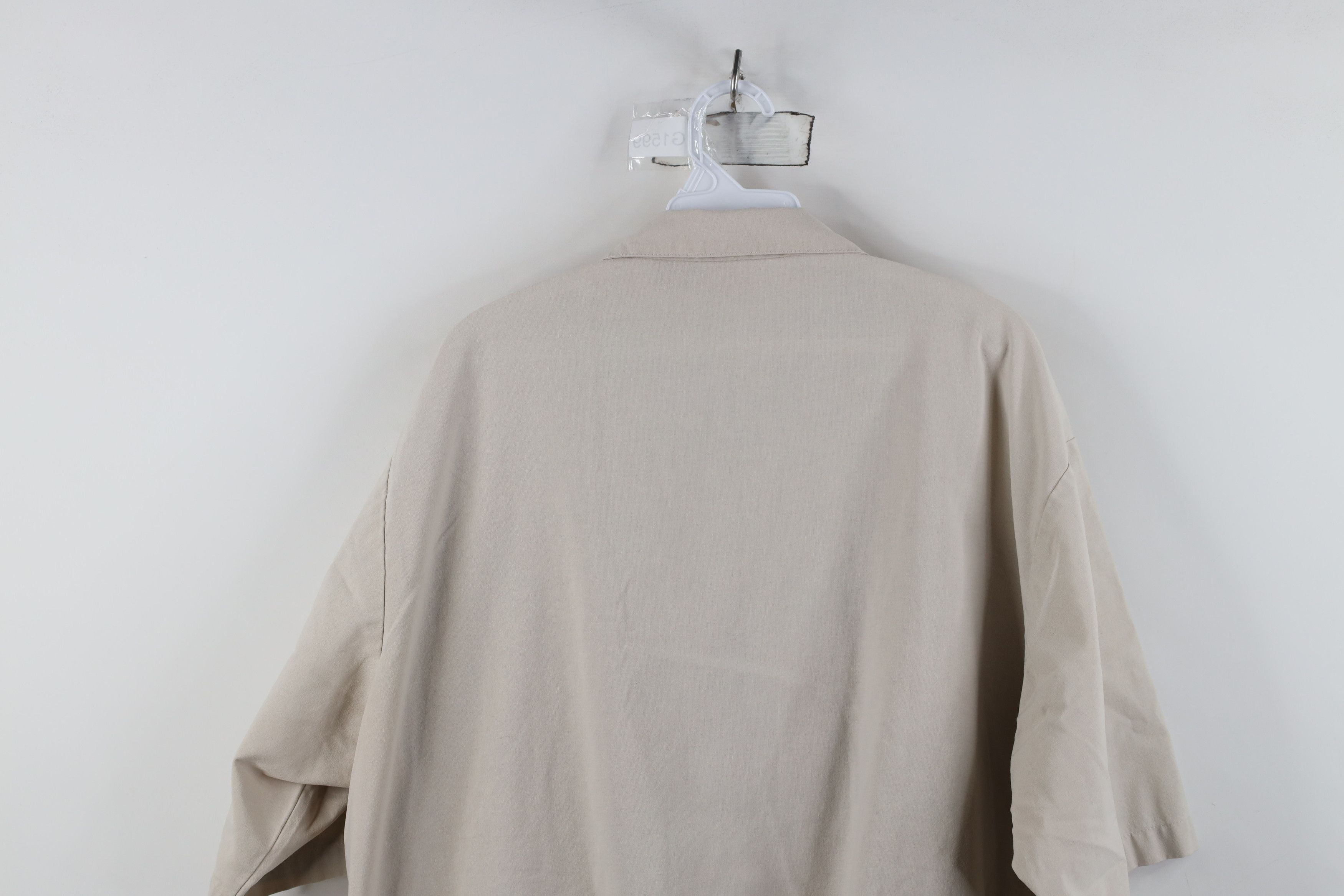 Vintage Vintage 90s Streetwear Short Sleeve Full Zip Shirt Jacket Size US XXL / EU 58 / 5 - 12 Thumbnail