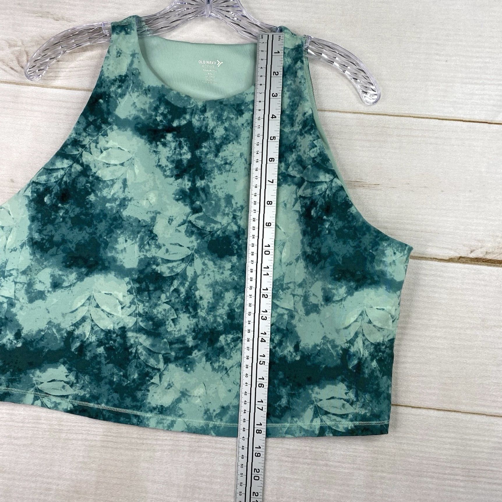 Old Navy Old Navy Sports Bra XXL Powerchill Light Support Green Racerback Wireless 2XL Plus Size Shaped Bra Women Activewear Size ONE SIZE - 6 Thumbnail