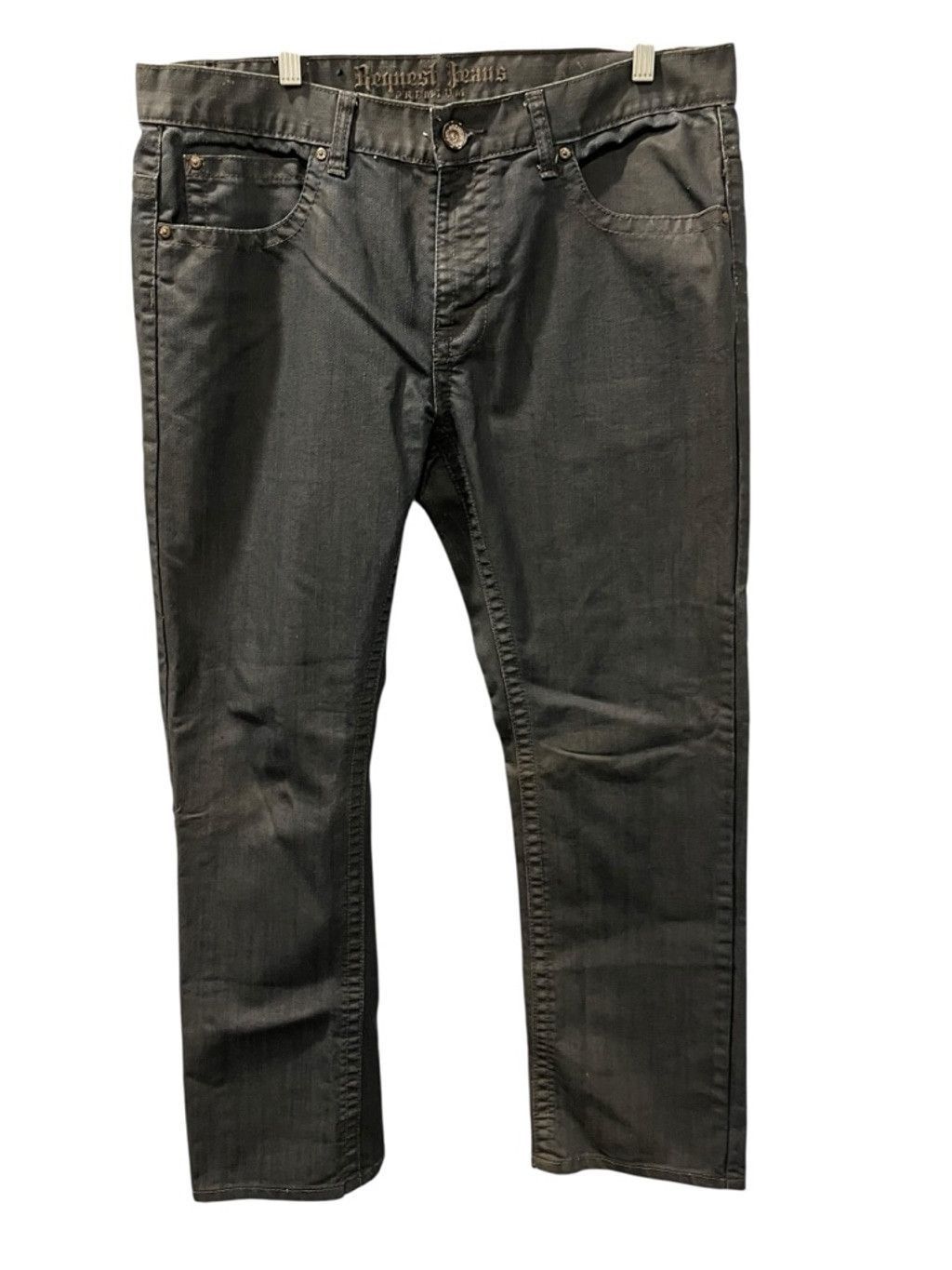 Request Jeans Request Jeans Y2K Size 36x30 Gray Straight Leg Studded Denim Size US 36 / EU 52 - 1 Thumbnail