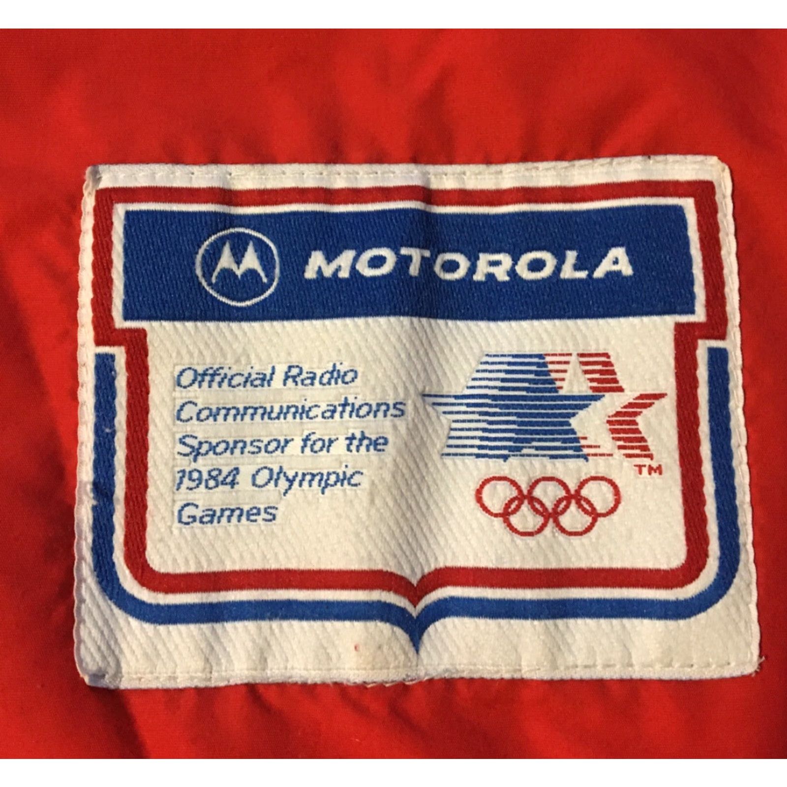 Levi's Vtg 1984 Levi’s Los Angeles Olympic Motorola Official Sponsor Promo Jacket M L USA Track TV Sport 80s Size US L / EU 52-54 / 3 - 2 Thumbnail