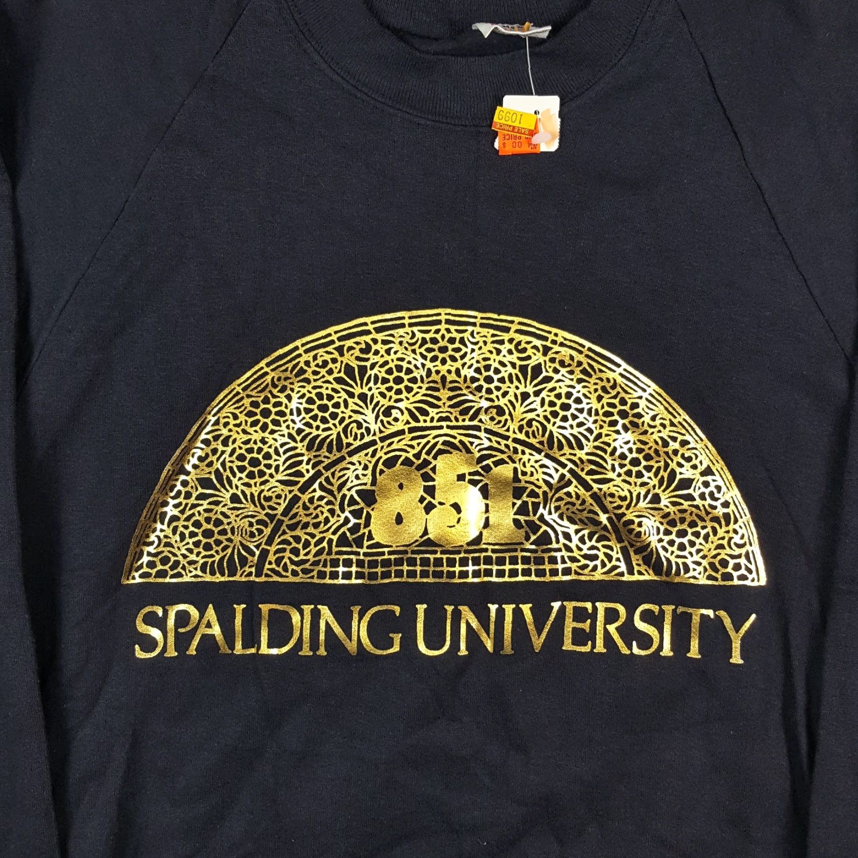 Spalding VINTAGE Spalding University Sweatshirt Shirt Unisex Adults S Black Crewneck 80s 90s College USA Gold Logo Size US S / EU 44-46 / 1 - 3 Thumbnail