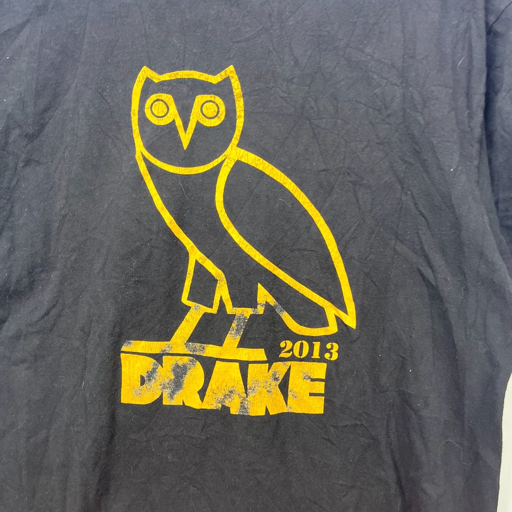 Vintage VINTAGE October's Very Own Drake Would You Like A Tour 2013 Owl T Shirt XL Black Mens Shirt 2010s Size US XL / EU 56 / 4 - 4 Thumbnail