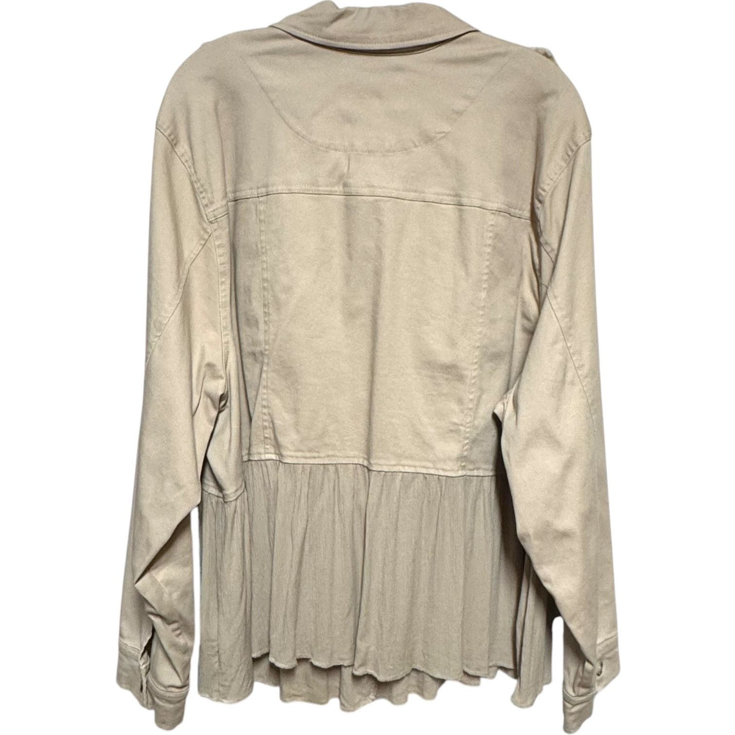 Torrid Torrid Twill Crinkle Jacket Tan Beige 3X Size 3XL / US 20-22 - 4 Thumbnail