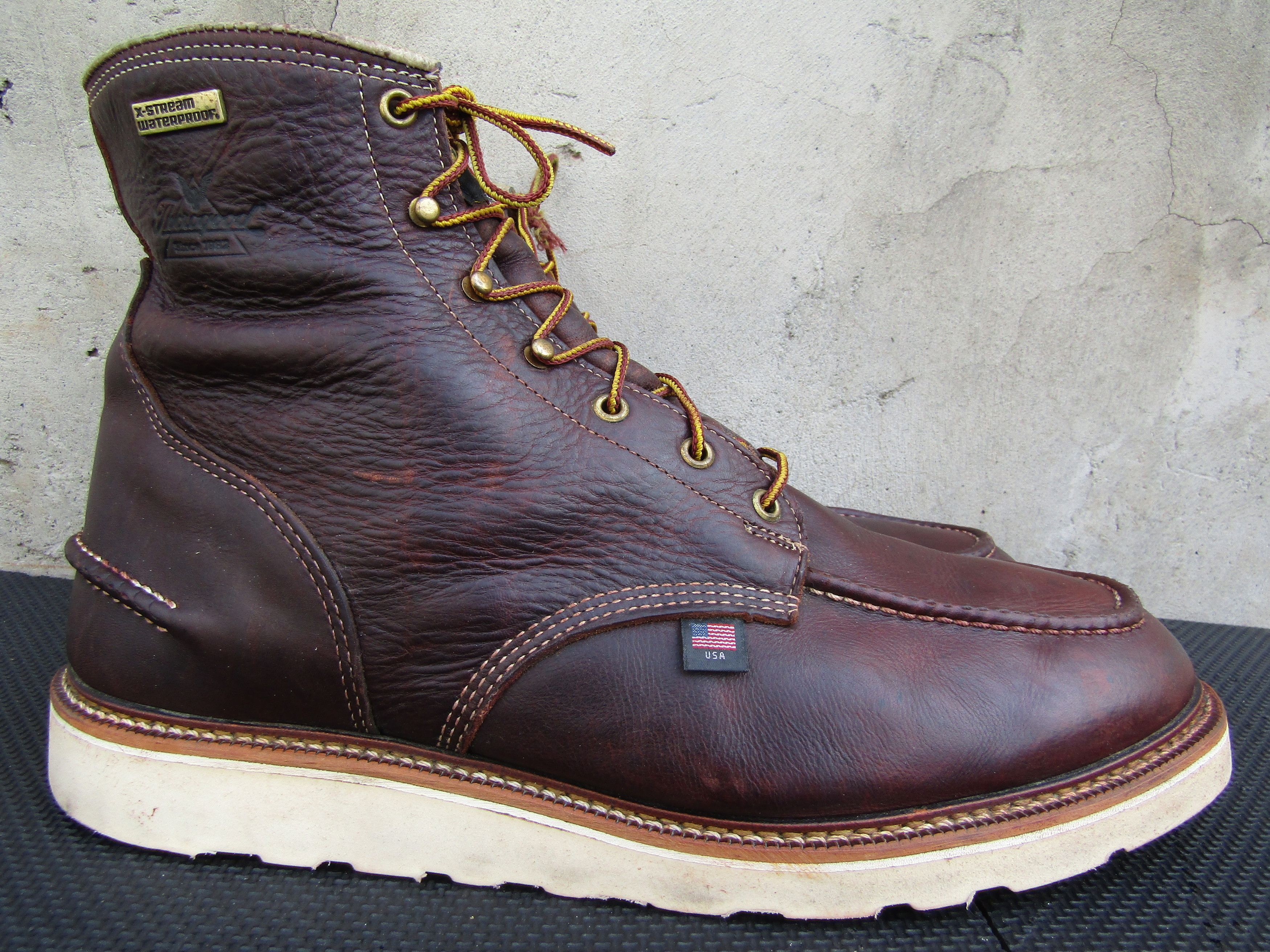 Thorogood Thorogood 1957 Briar Moc Toe Brown Leather 6" 814-3600 Size US 14 / EU 47 - 3 Thumbnail