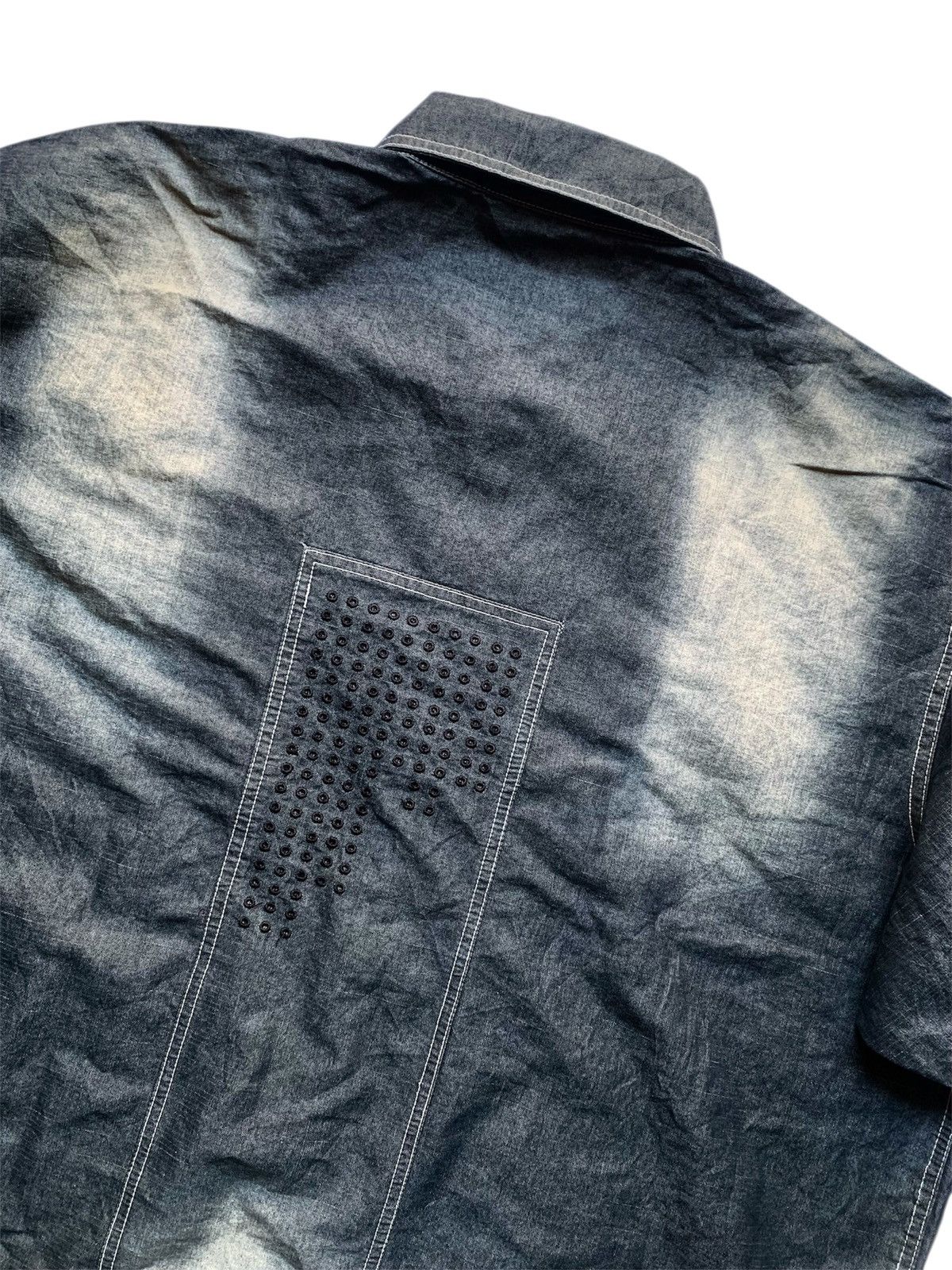 Akademiks Y2K Akademiks faded black wash and embroidery denim shirt Size US XXL / EU 58 / 5 - 5 Thumbnail
