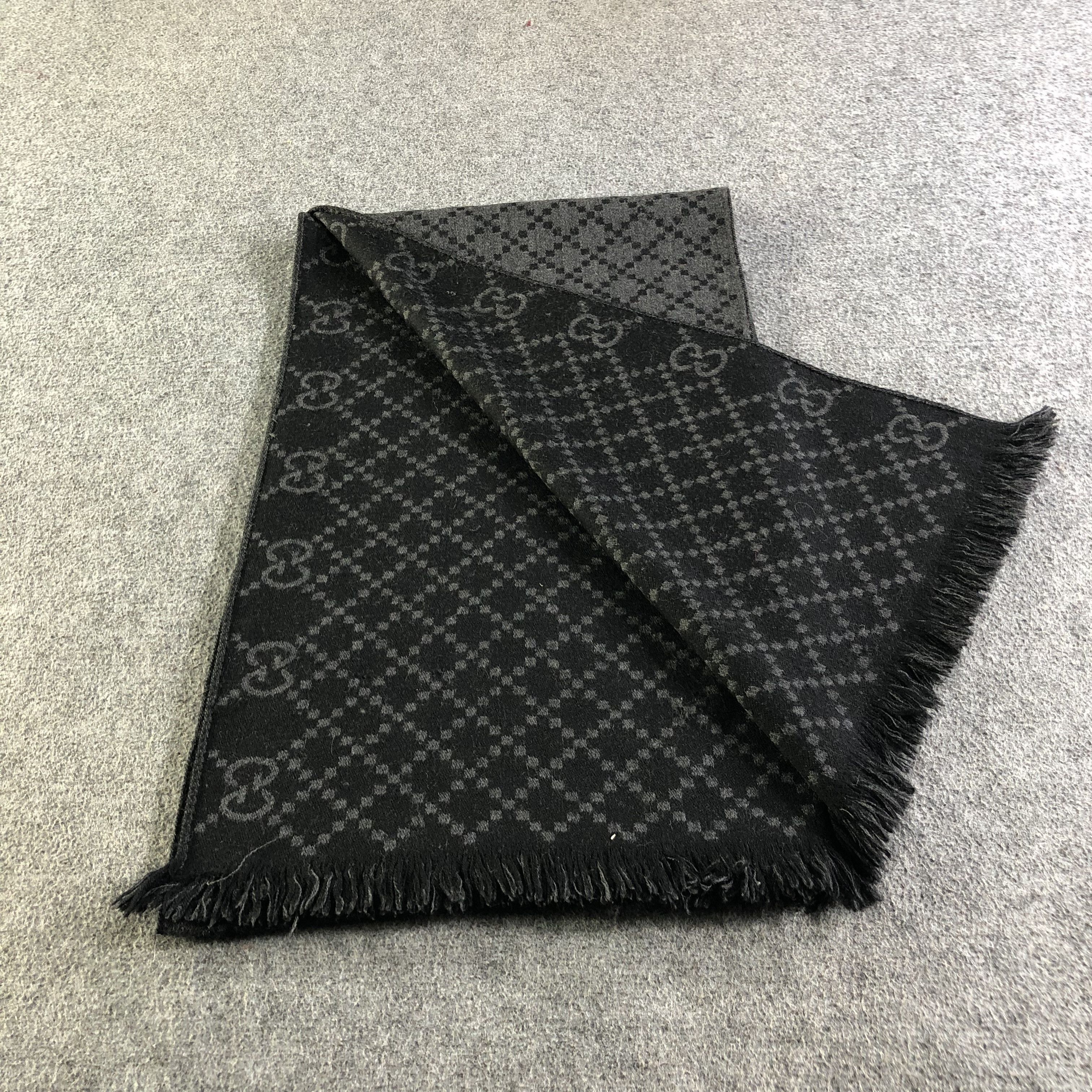 Gucci Gucci Monogram GG Wool/Silk Scarf Muffler Neckgear V2630 Size ONE SIZE - 8 Thumbnail