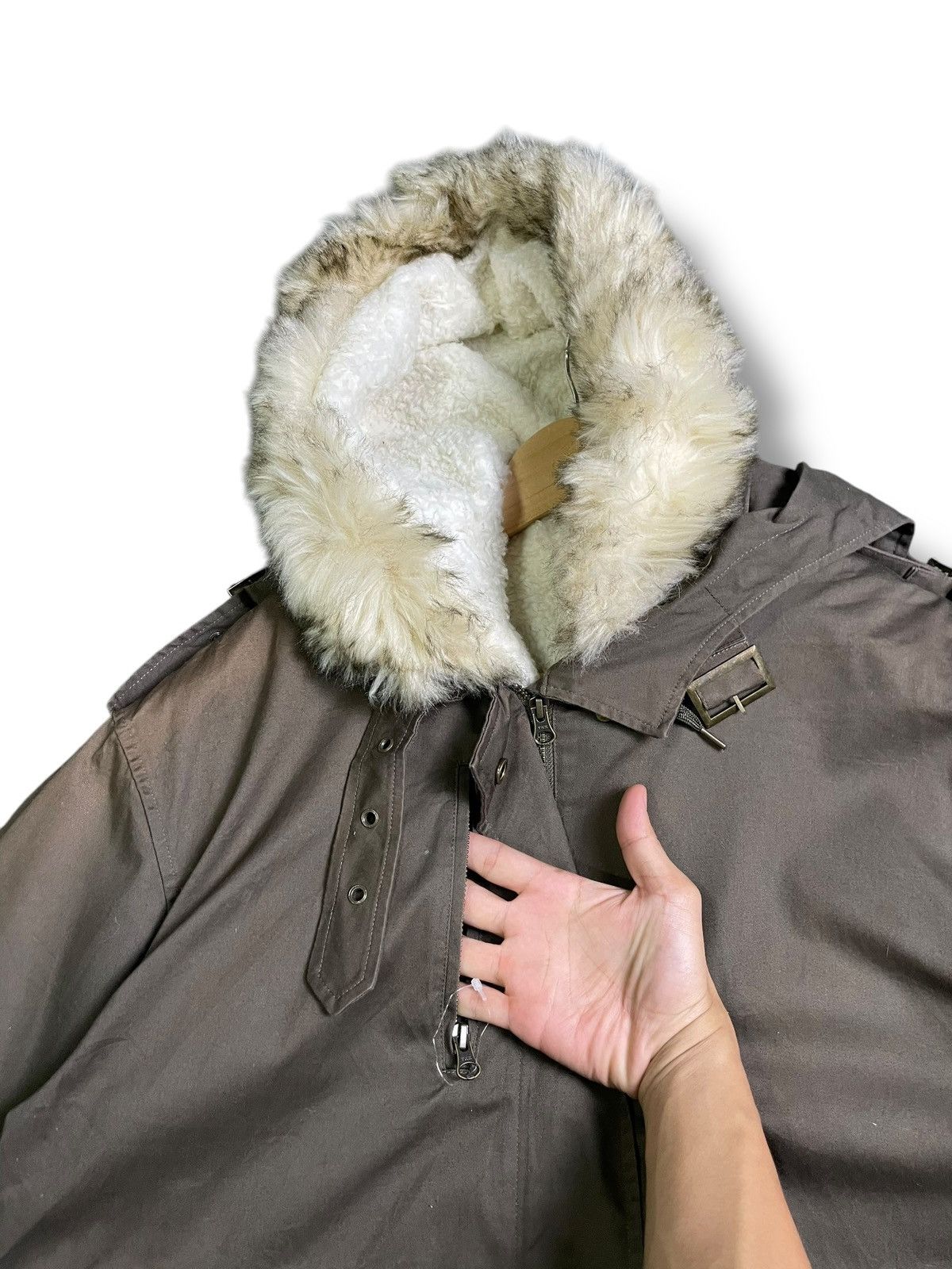 Designer × Japanese Brand × Vintage Snidel x Japanese Brand Faux Fur Fishtail Parkas (38) Size US M / EU 48-50 / 2 - 9 Thumbnail