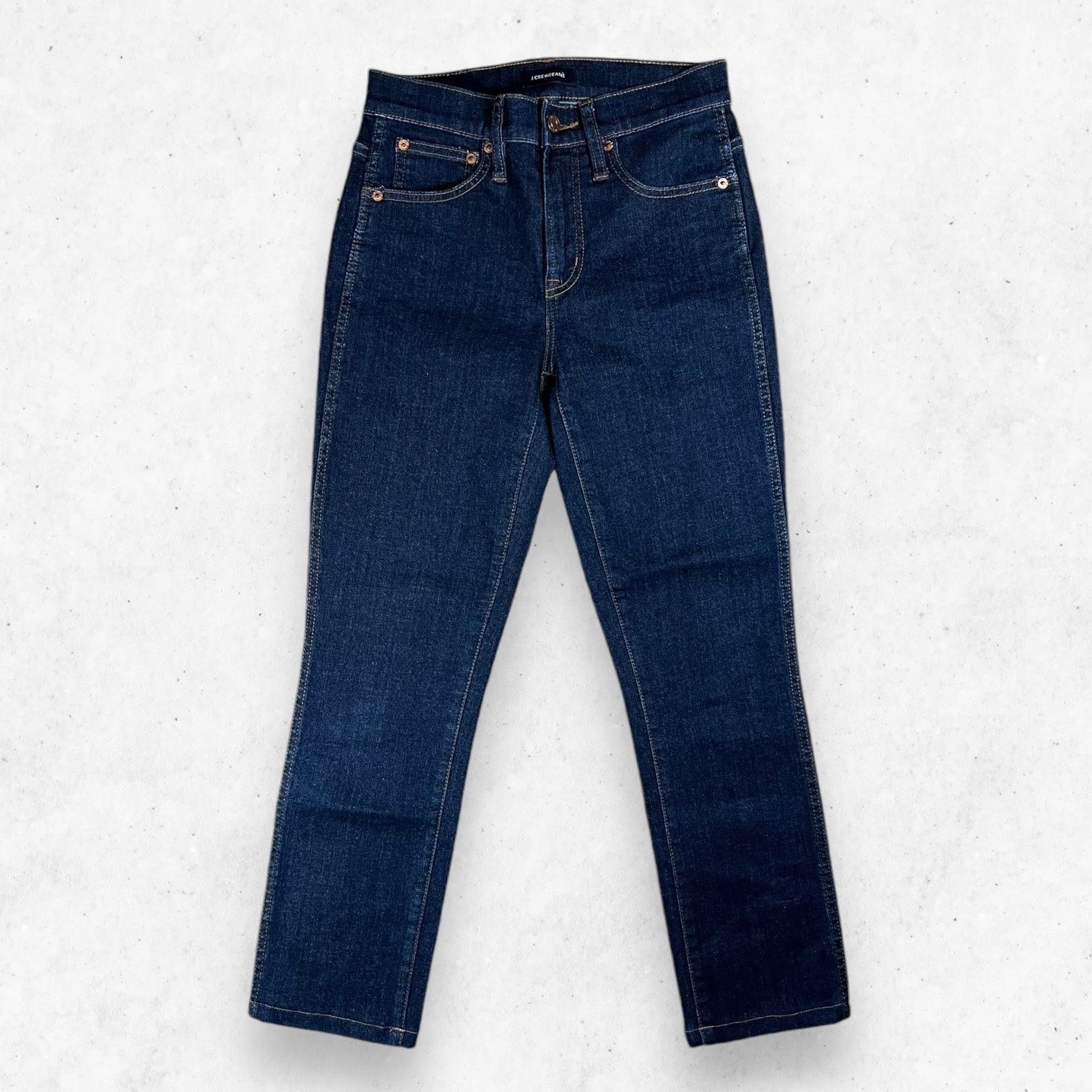 J.Crew J. Crew Jeans Vintage Straight Women's 25 Dark Wash Stretch Size 25" / US 0 / IT 36 - 1 Thumbnail