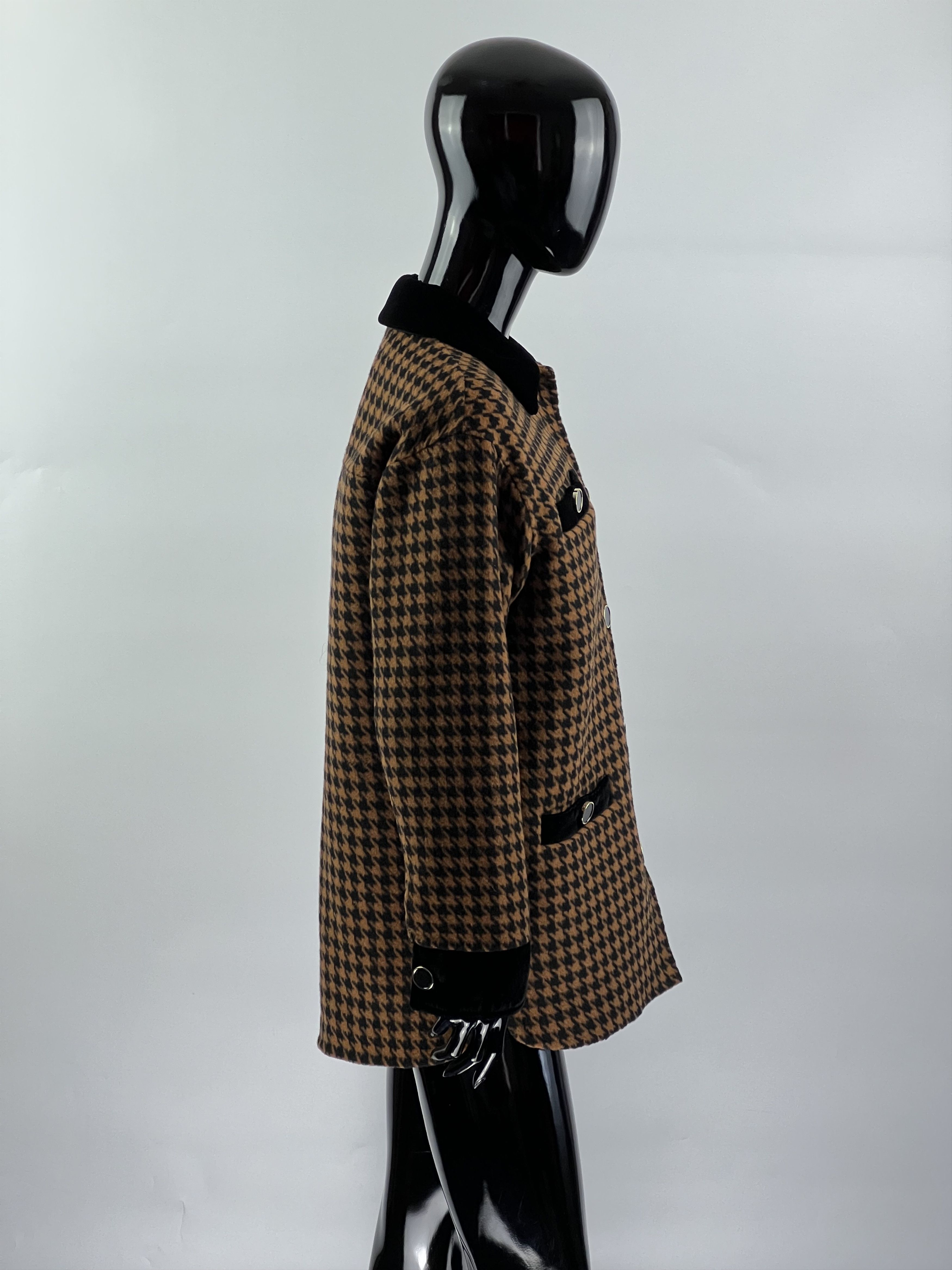 Sandro Women's Brown Black Wool Jacket Size 36