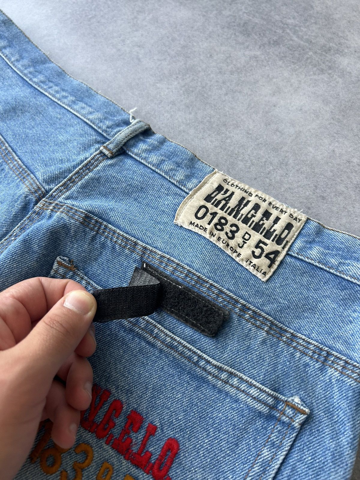 Denime × Vintage D’.A.N.G.E.L.O itally designer baggy jeans mens rare y2k Size US 34 / EU 50 - 7 Thumbnail
