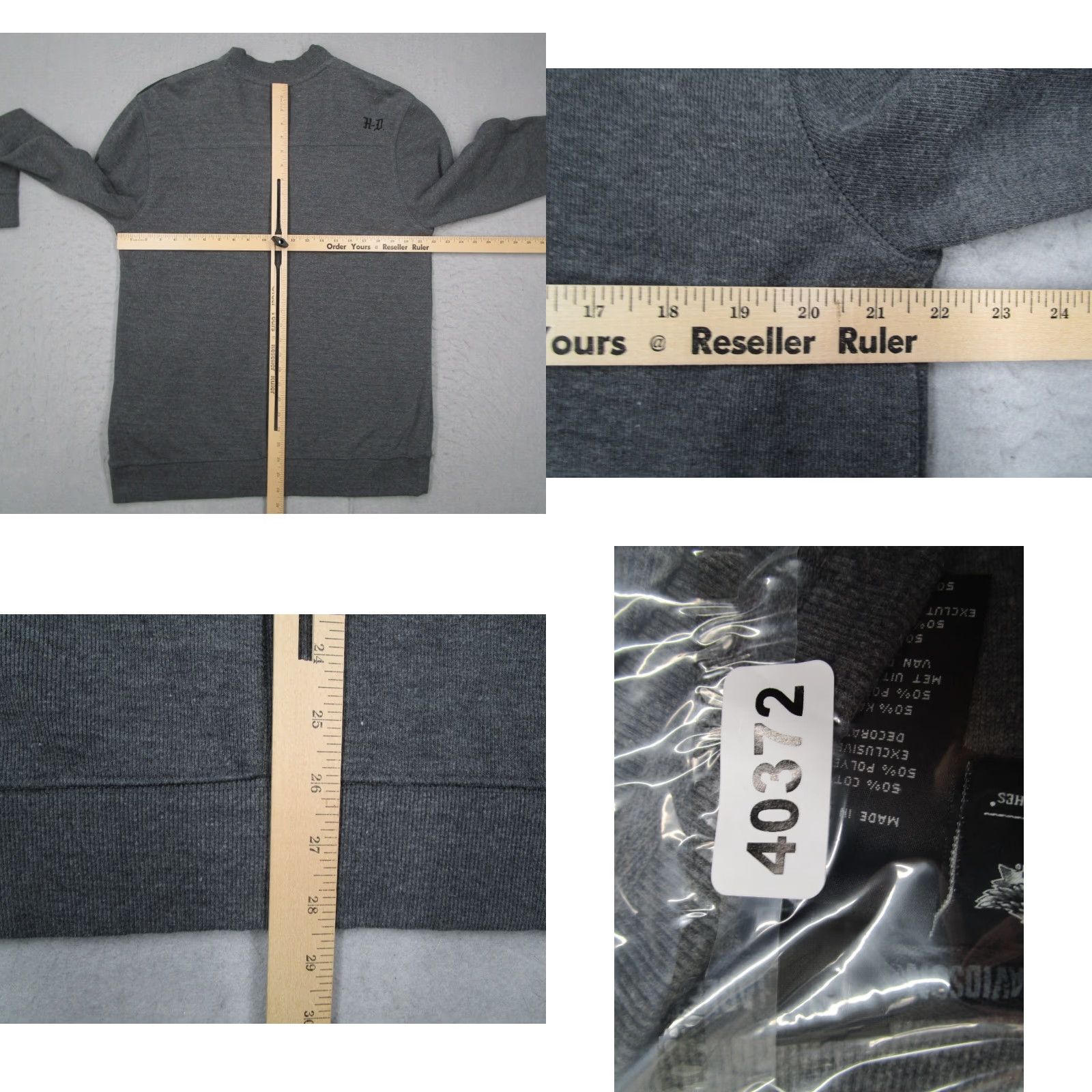 Harley Davidson Harley-Davidson Shirt Men Large Gray Long Sleeve Henley Pullover Motorcycle Work Size US L / EU 52-54 / 3 - 8 Thumbnail