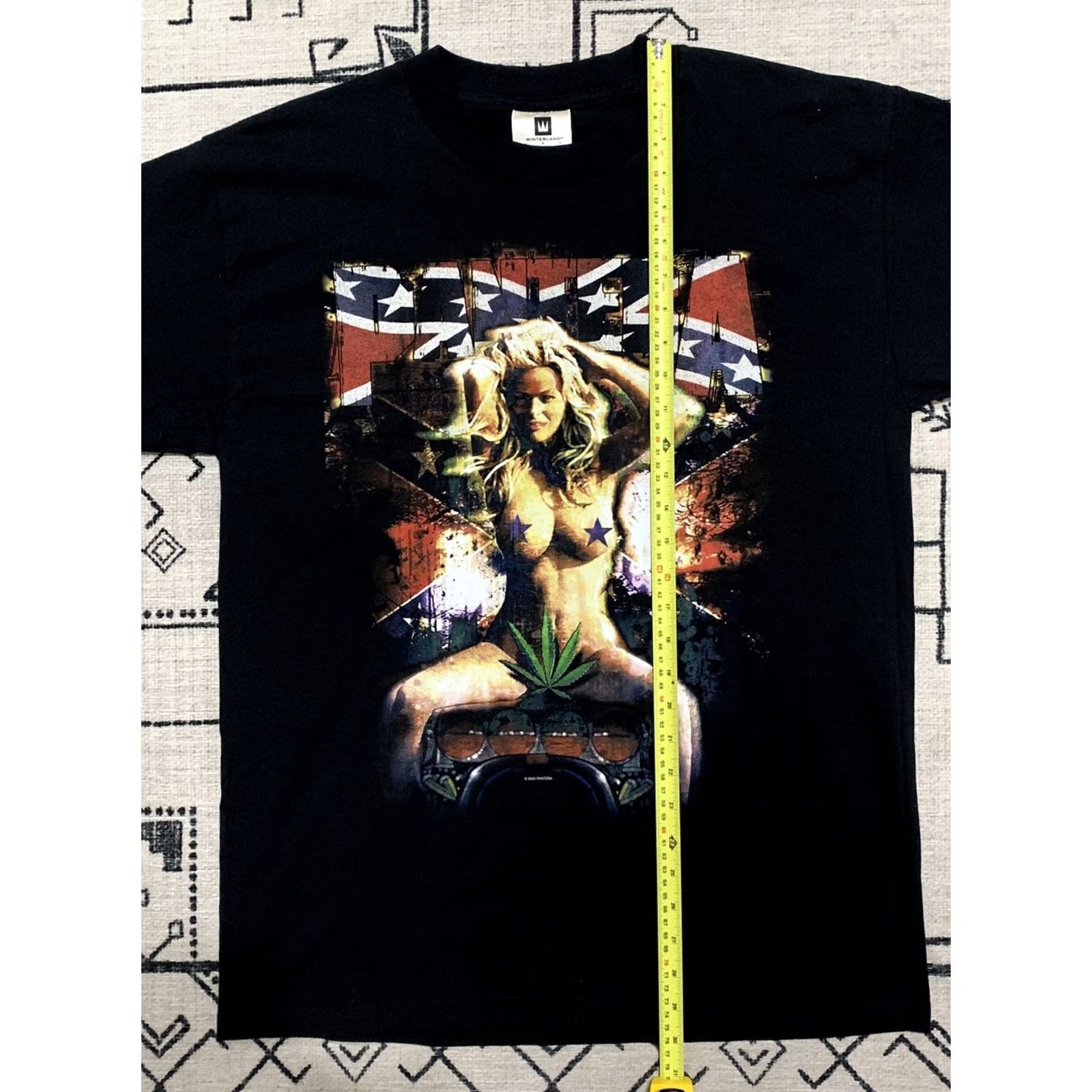 Vintage VINTAGE Pantera Shirt L Men Crew Neck Short Sleeve Black Cotton Logo 90s Weed Dimebag Darrell Winterland Pin Up Girl Double-Sided Size US L / EU 52-54 / 3 - 7 Thumbnail