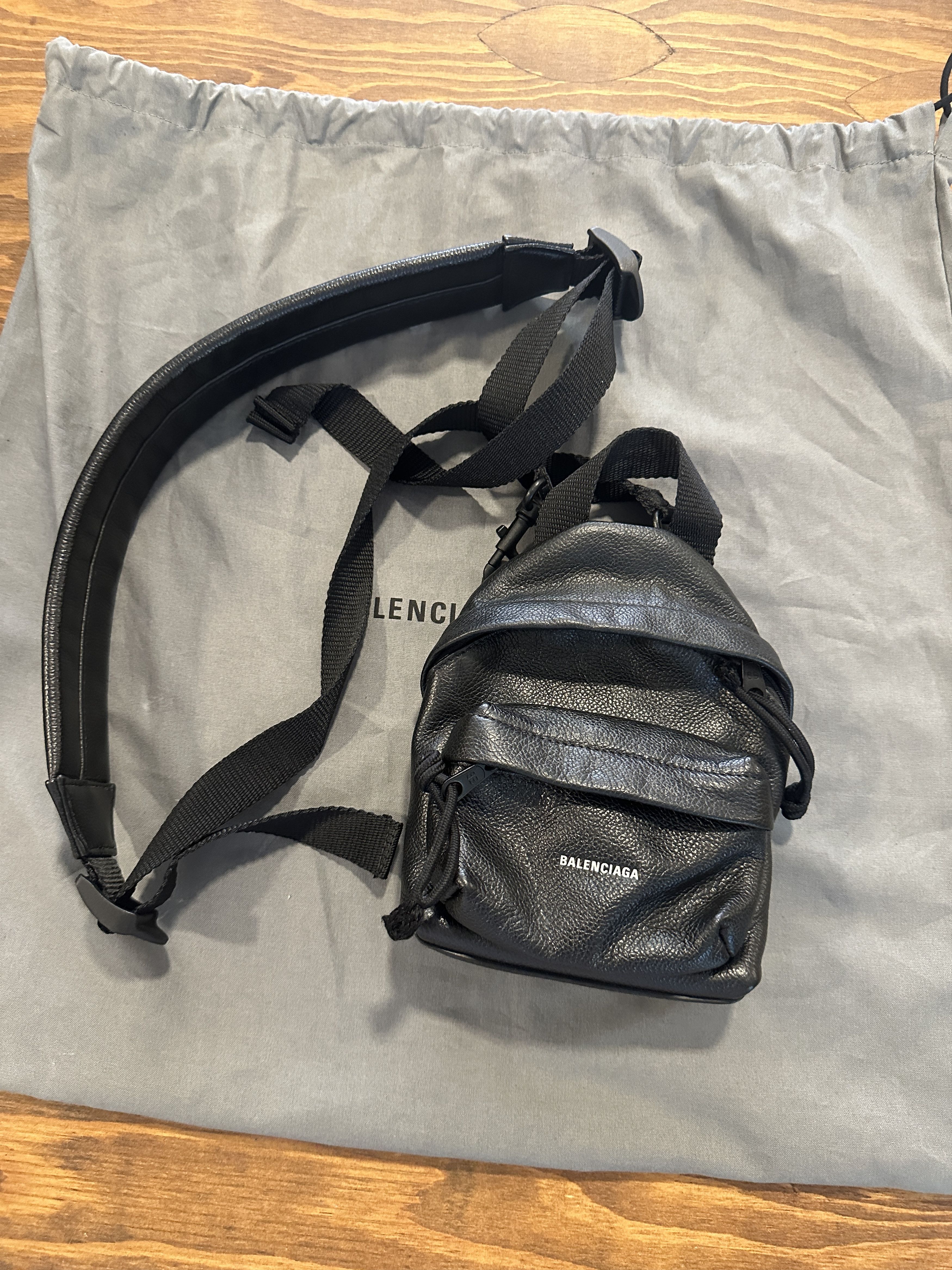 Balenciaga Explorer Mini Crossbody Bag in Black, Men's