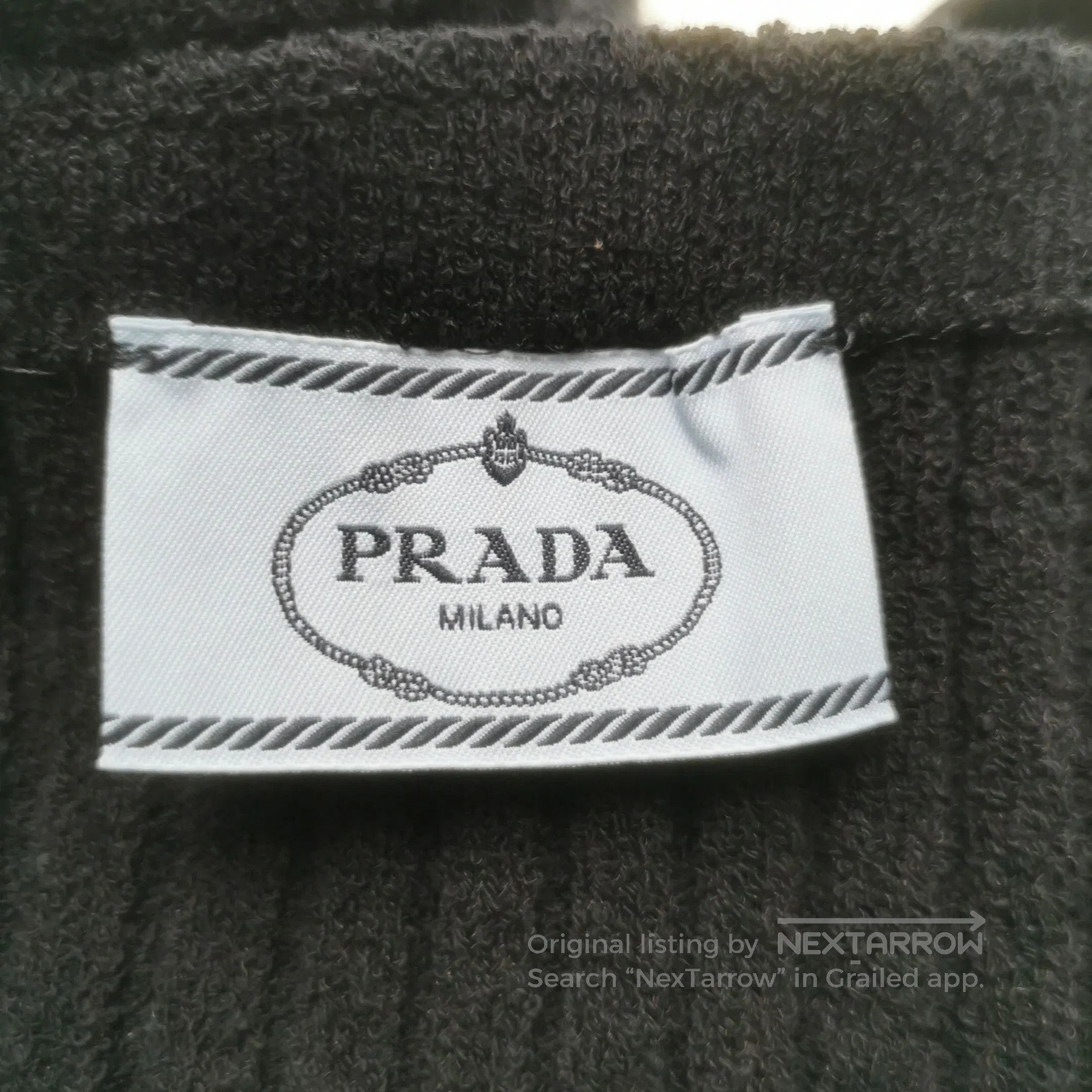 Prada Prada Logo Black Ribbed Crop Top . Size S / US 4 / IT 40 - 5 Thumbnail