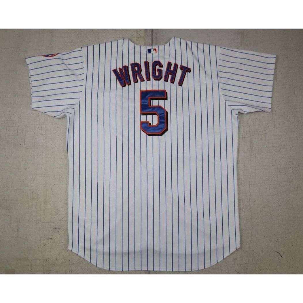 Vtg David Wright #5 New York Mets Majestic Pinstripe Sz 60