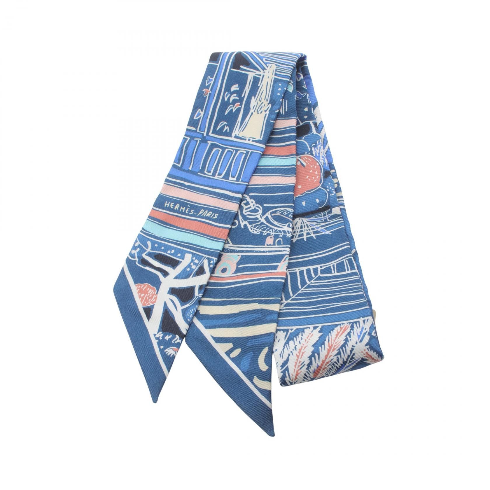 Hermes Hermes Rayures D'Ete SIlk Scarf Canvas Scarf in Excellent Condition Size ONE SIZE - 1 Thumbnail