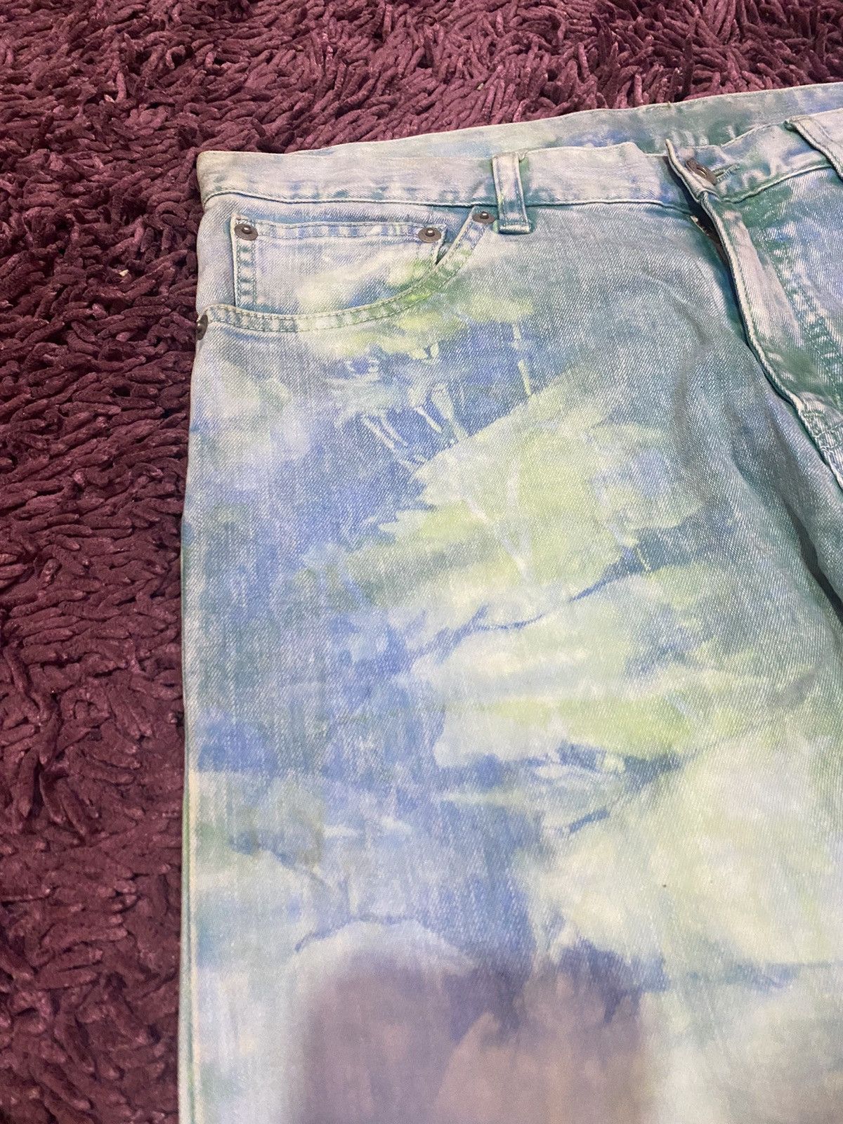 Vintage RARE🔥 Vintage Takeo Kikuchi Japan Bleach Acid Wash Design Size US 33 - 4 Thumbnail