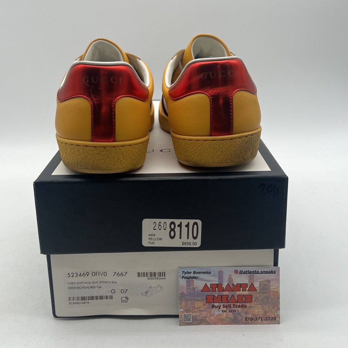 Gucci Gucci ace stripe leather yellow Size US 7.5 / EU 40-41 - 3 Thumbnail