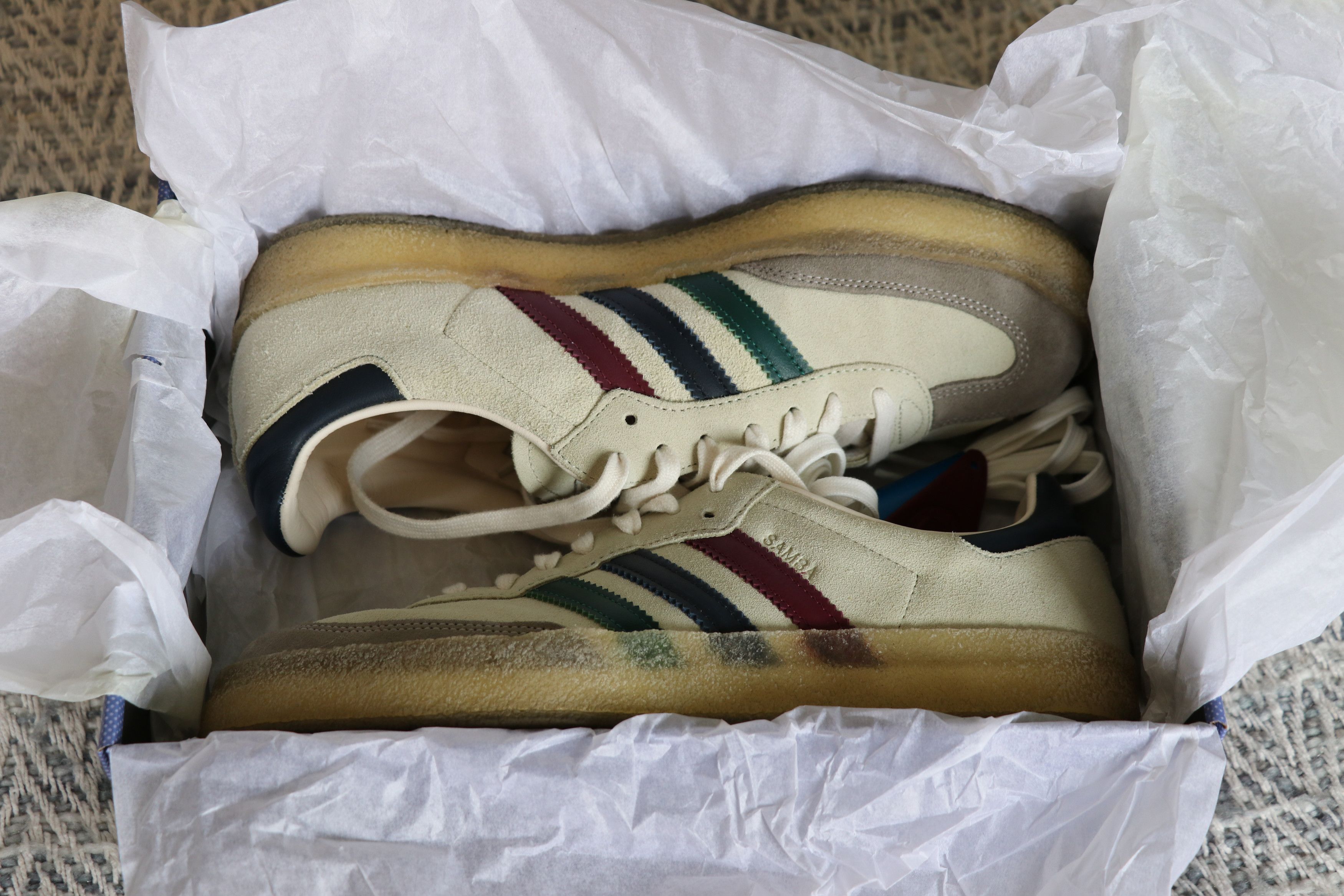adidas gazelle silver green womens Adidas x Kith x Clarks Unisex 8th Street Samba Savannah Low Top Sneakers main image 0