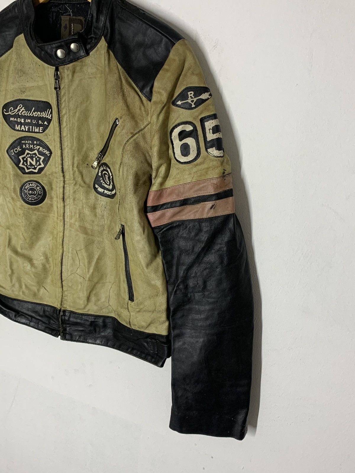 Genuine Leather Vintage Conbipel Italy Leather Cropped Biker Custom Outlaw Size US M / EU 48-50 / 2 - 4 Thumbnail