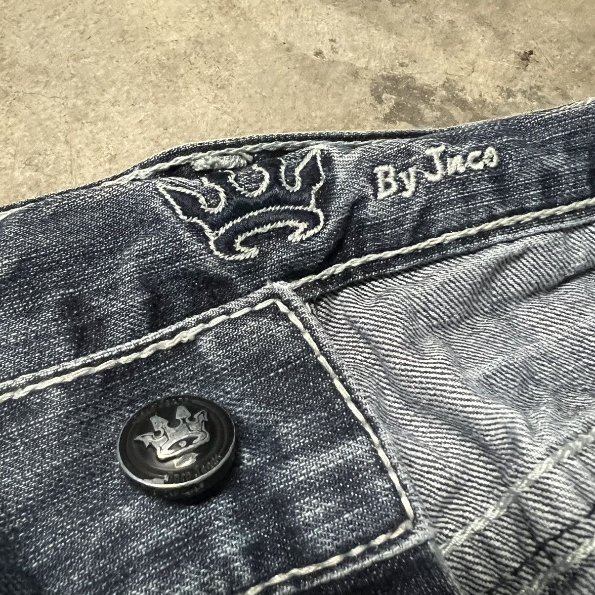 Affliction × Ed Hardy × JNCO Vintage Y2K JNCO Straight-Leg Embroidered Denim Jeans Size US 34 / EU 50 - 9 Thumbnail