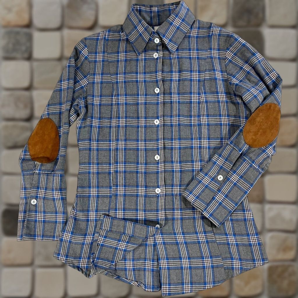 Vintage VINTAGE Bell by Alicia Bell Button-Up Flannel Shirt Ladies Plaid Gray Blue 6 Cap Sleeve? (Note: Not adding new details) Size M / US 6-8 / IT 42-44 - 1 Thumbnail